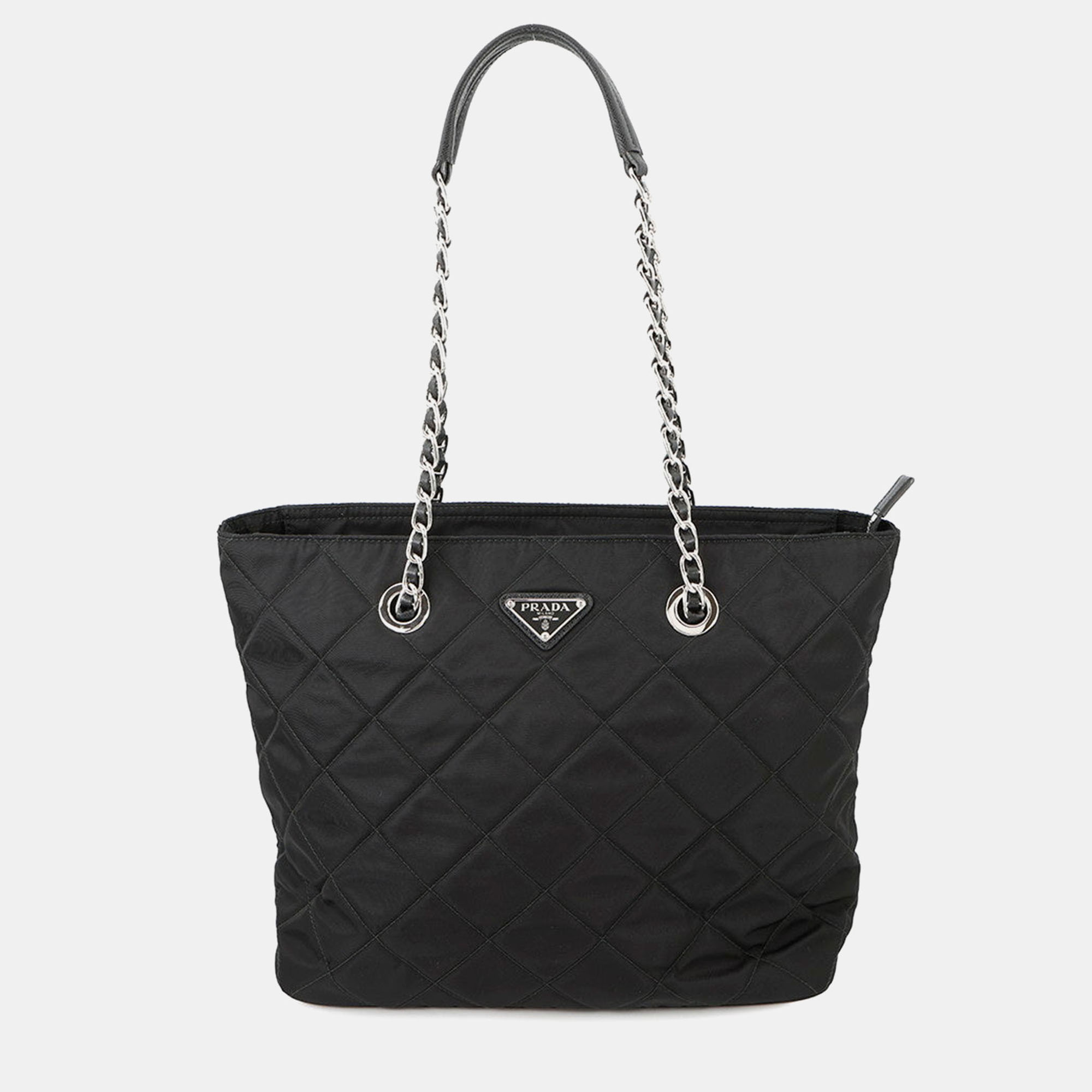 

Prada Quilted Chaintote Bag Black Nylon
