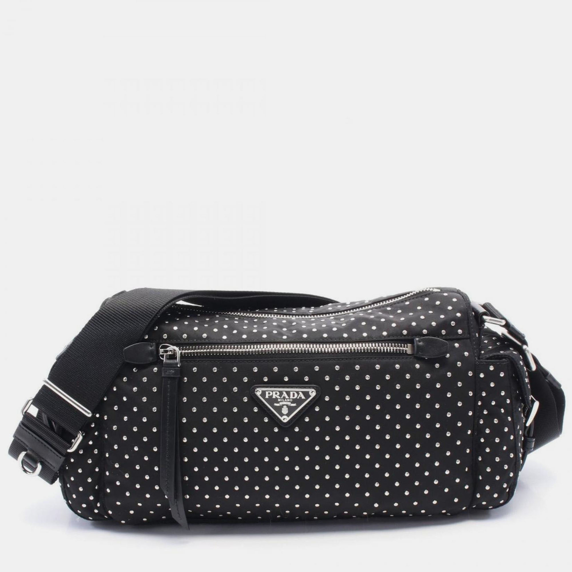 

Prada Re-Nylon Shoulder Bag Nylon Leather Black