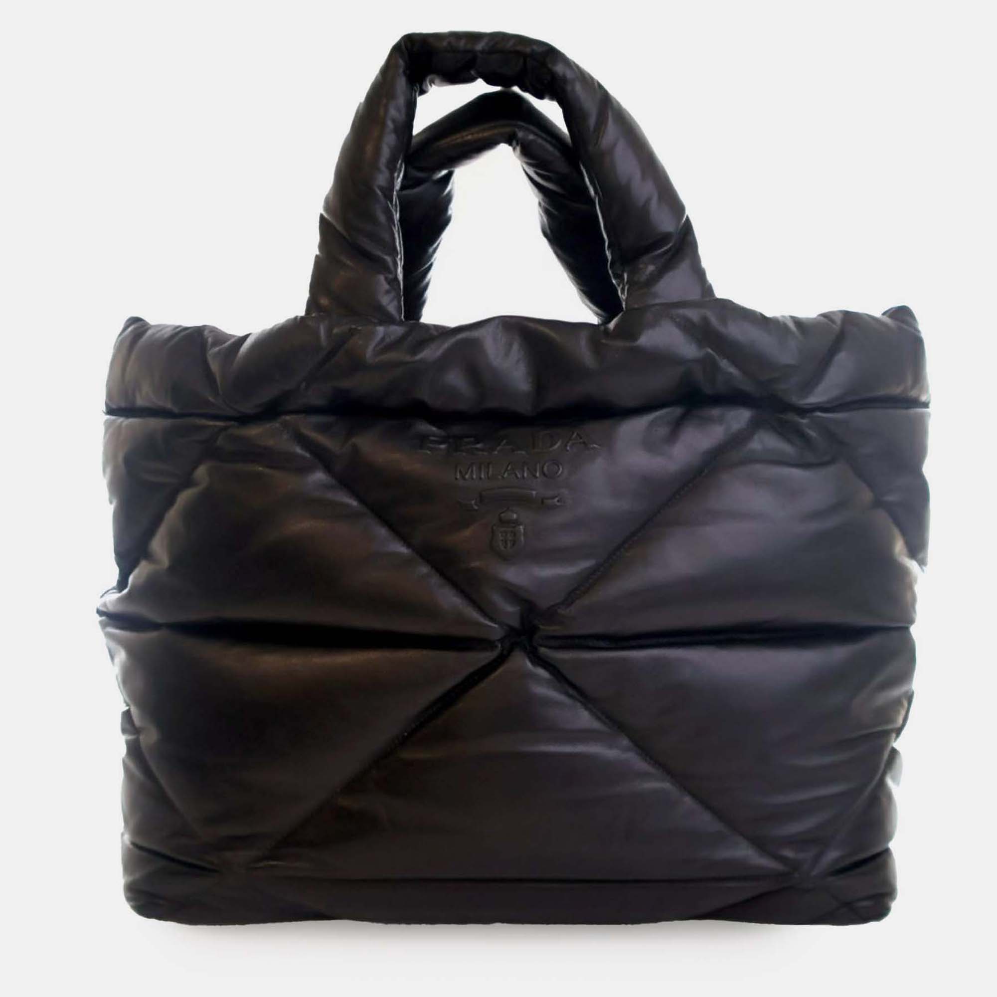 

Prada Black Large Quilted Nappa Padded Tote