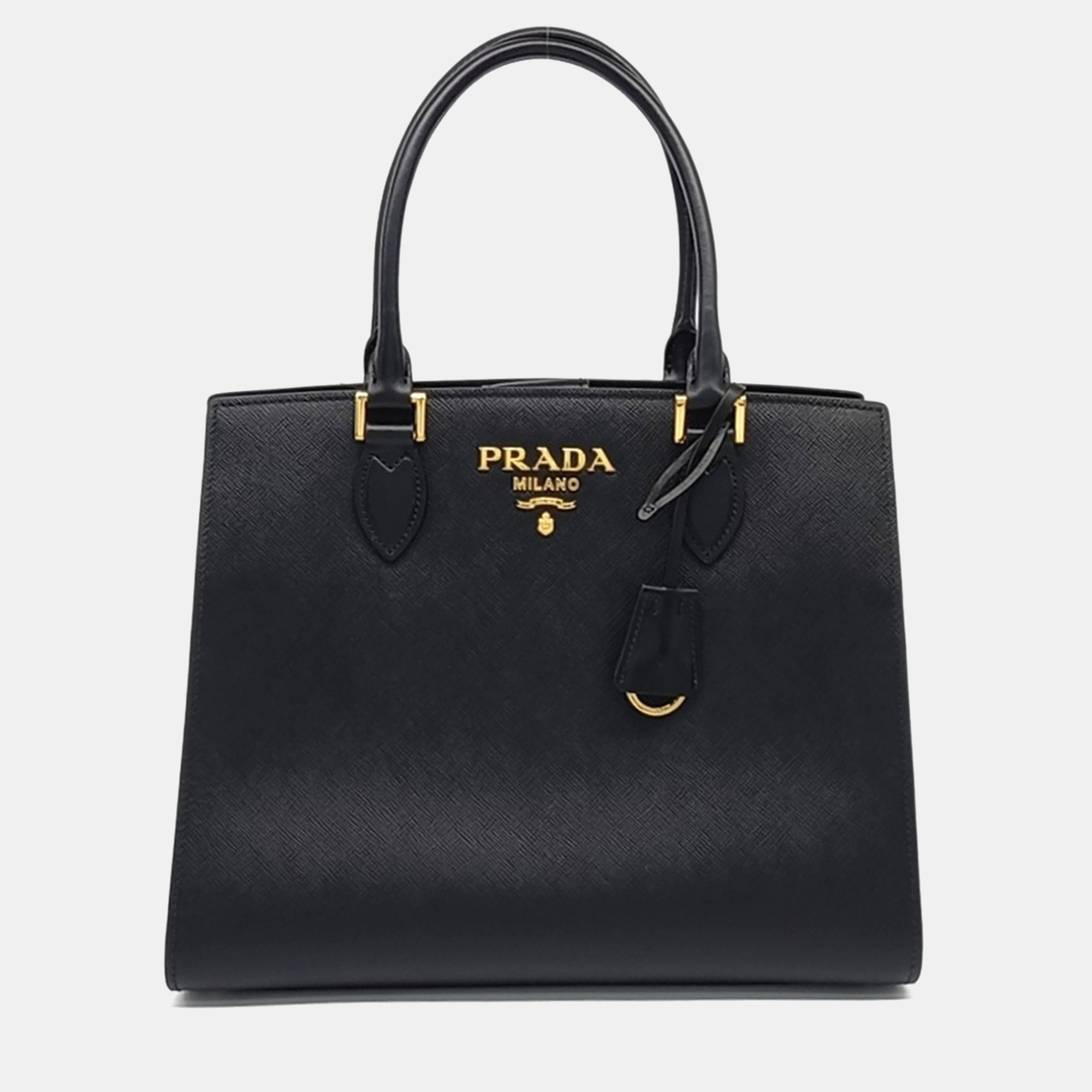 

Prada Black Leather Saffiano Tote Bag