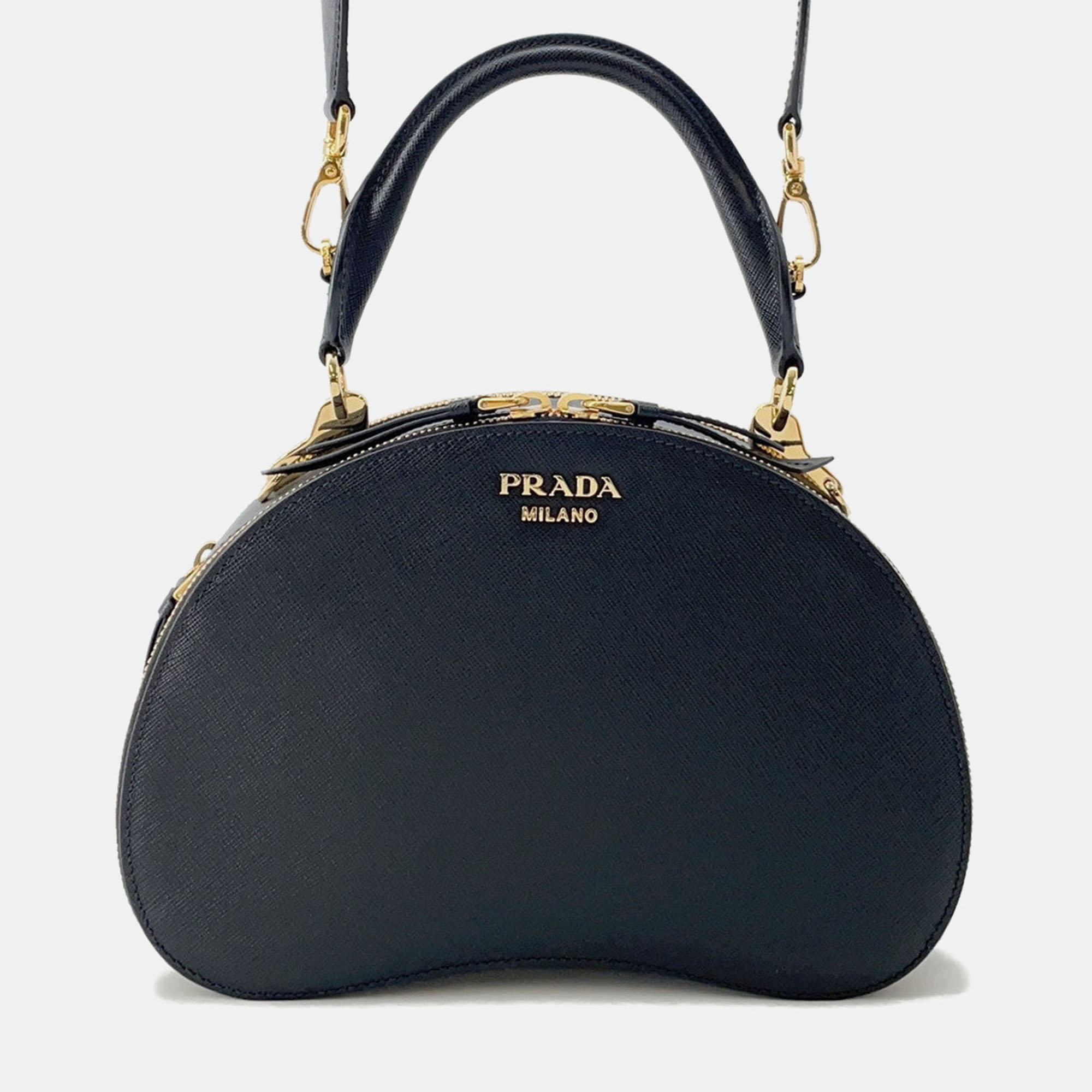 

Prada Sydney 2-Way Handbag Black Saffiano Leather