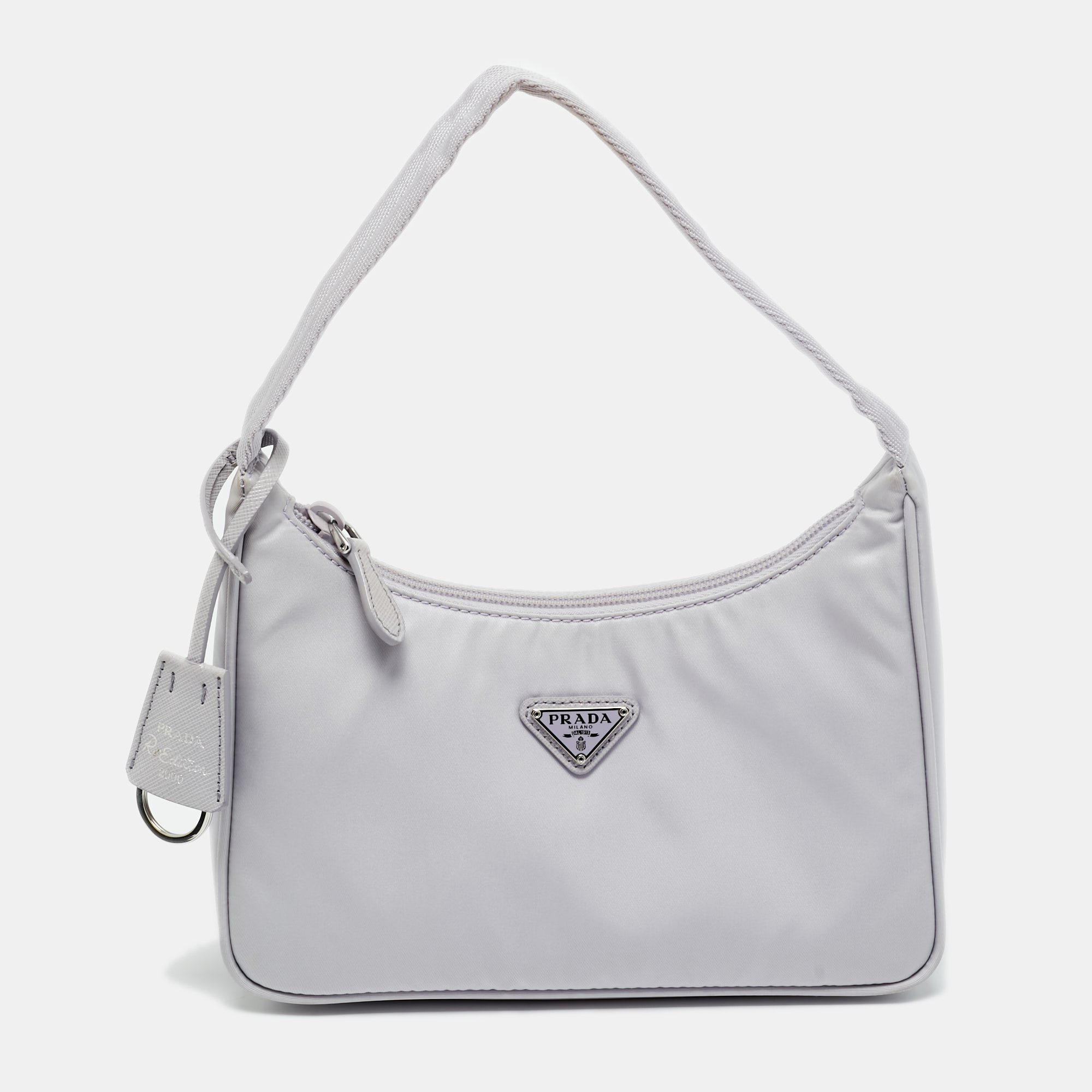 Pre-owned Prada Light Lilac Nylon Re-edition 2000 Shoulder Bag In Purple