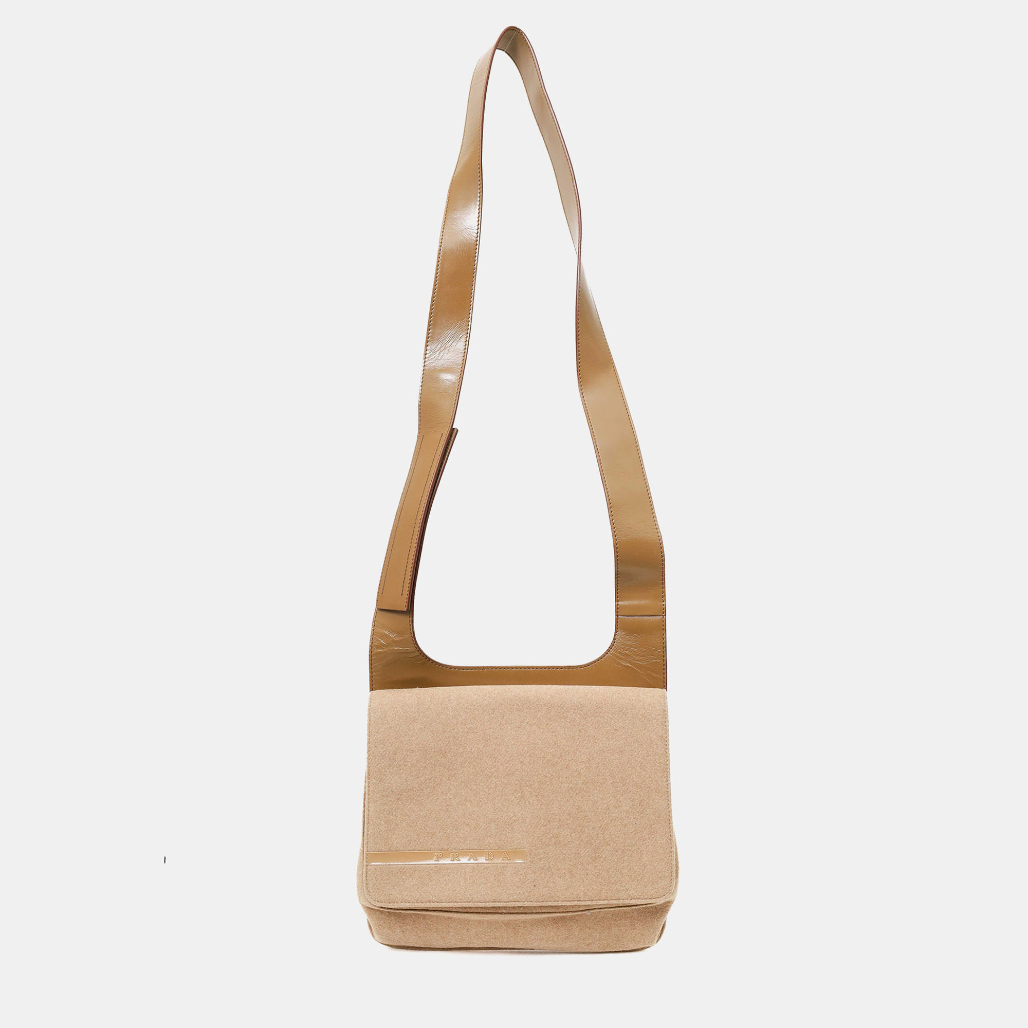 

Prada Sport Beige Wool Flap Shoulder Bag