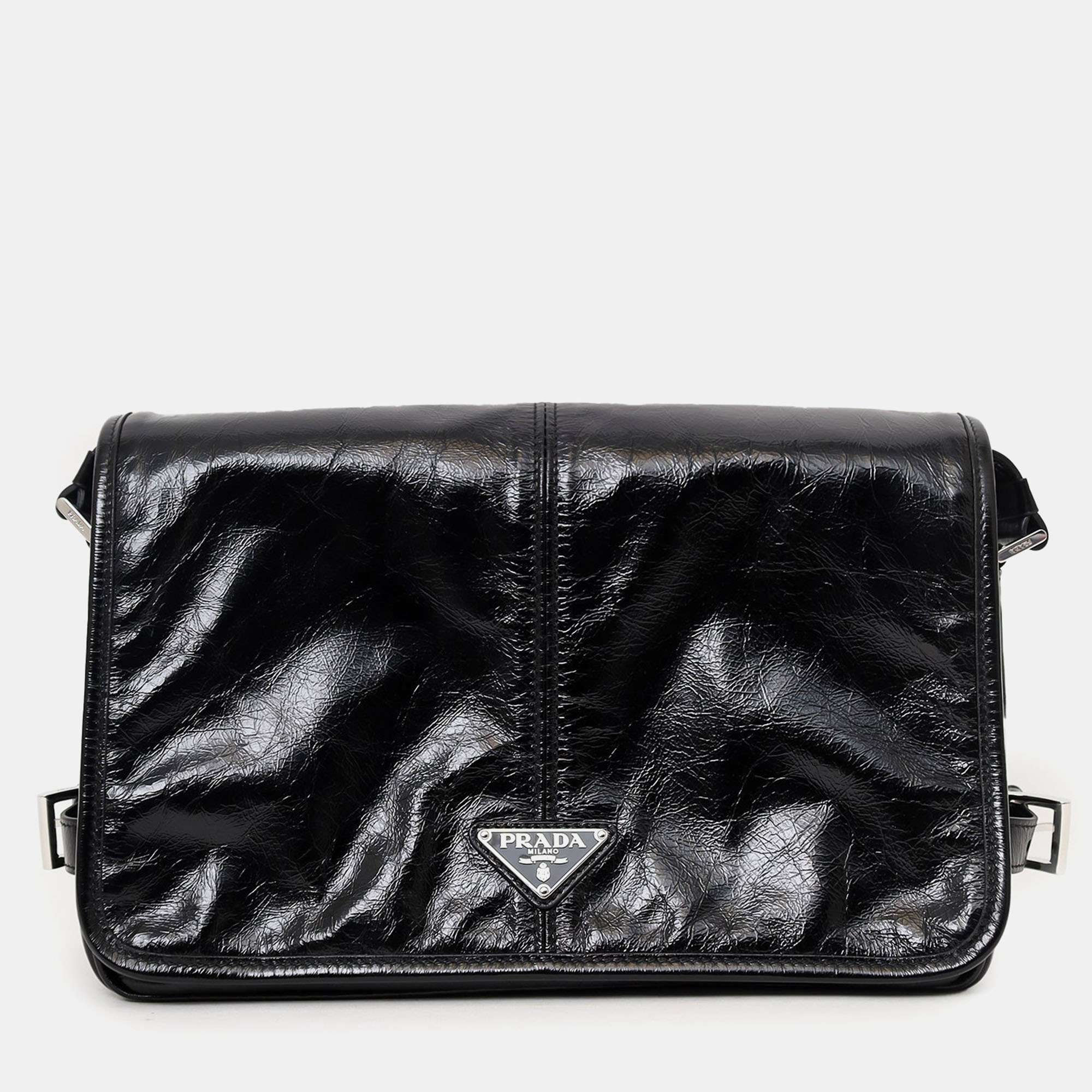 

Prada Black Small Nappa Leather Duffle Bag