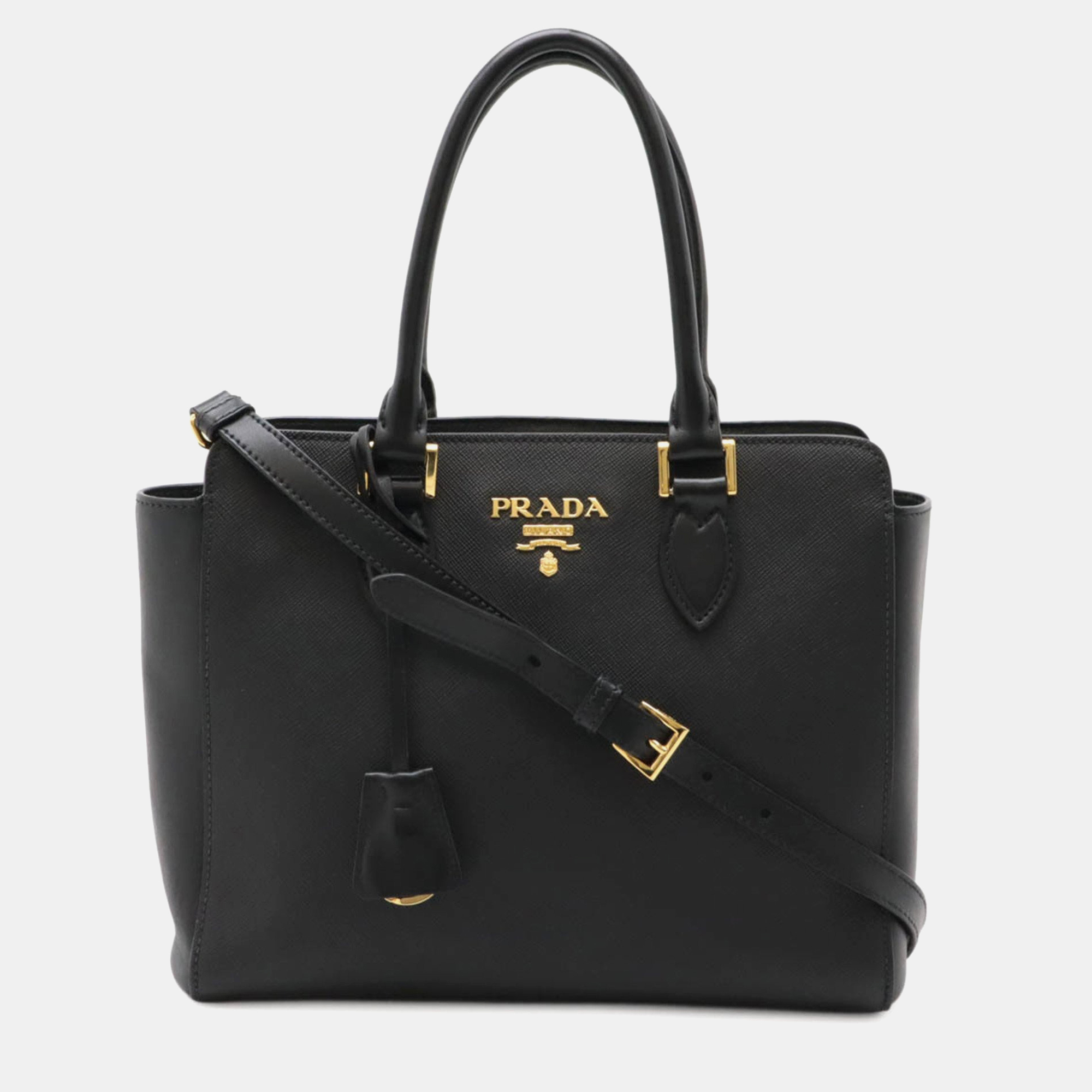

Prada Saffiano Handbag Tote Bag Shoulder Saffiano Leather Black