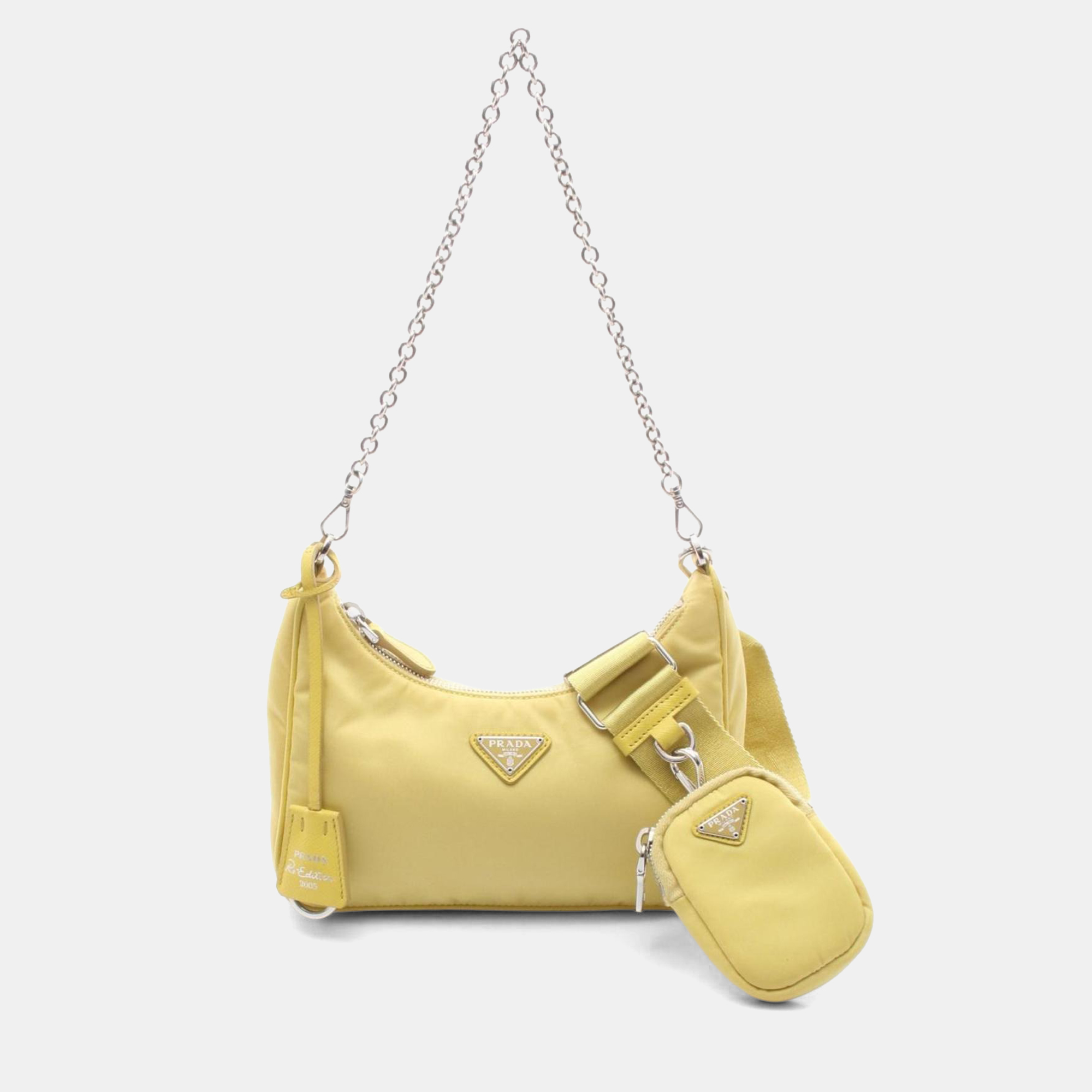 

Prada Re-Edition 2005 Nylon Shoulder Bag Yellow