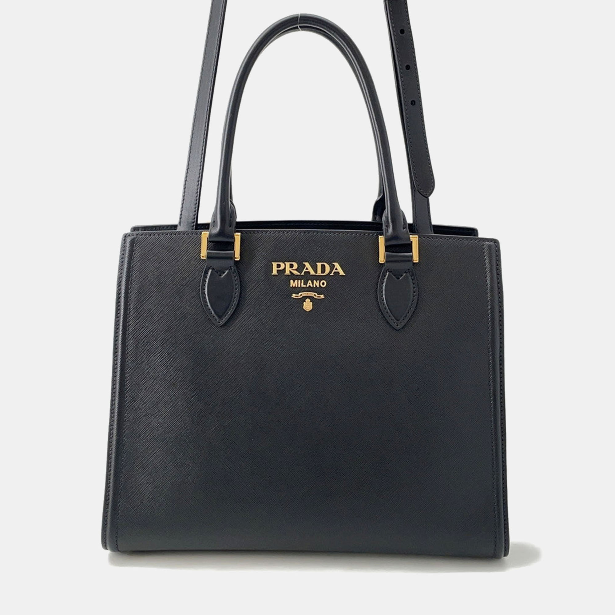 

Prada 2Way Tote Bag Black Saffiano Leatherleather