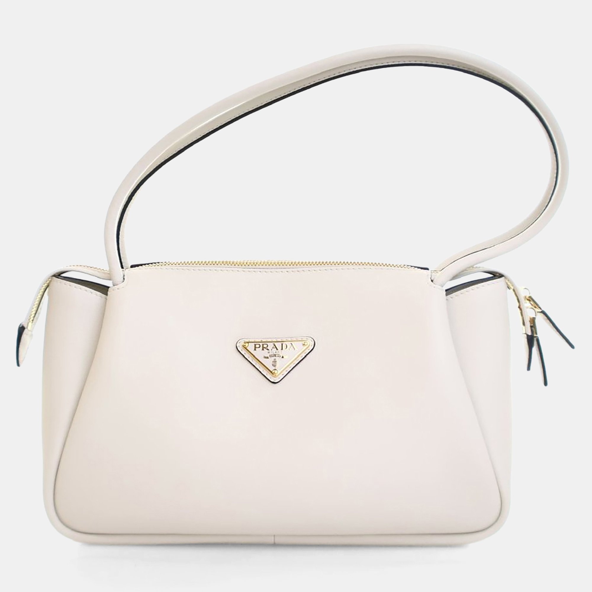 

Prada Medium Calfskin Darling Shoulder Bag, White