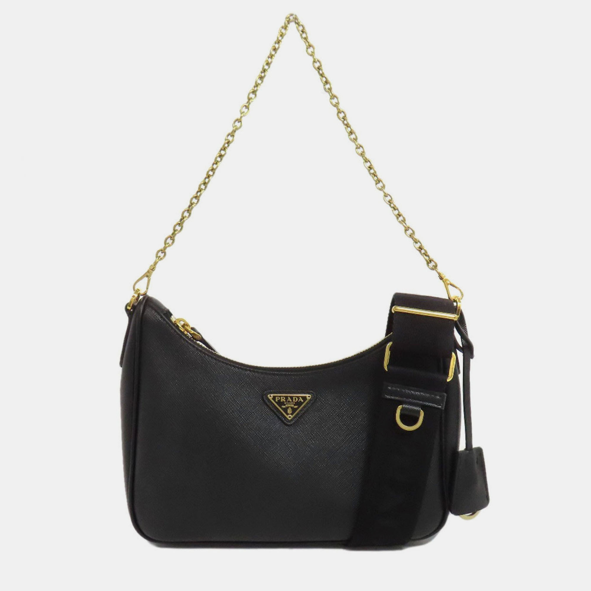 

Prada Saffiano Shoulder Bag, Black