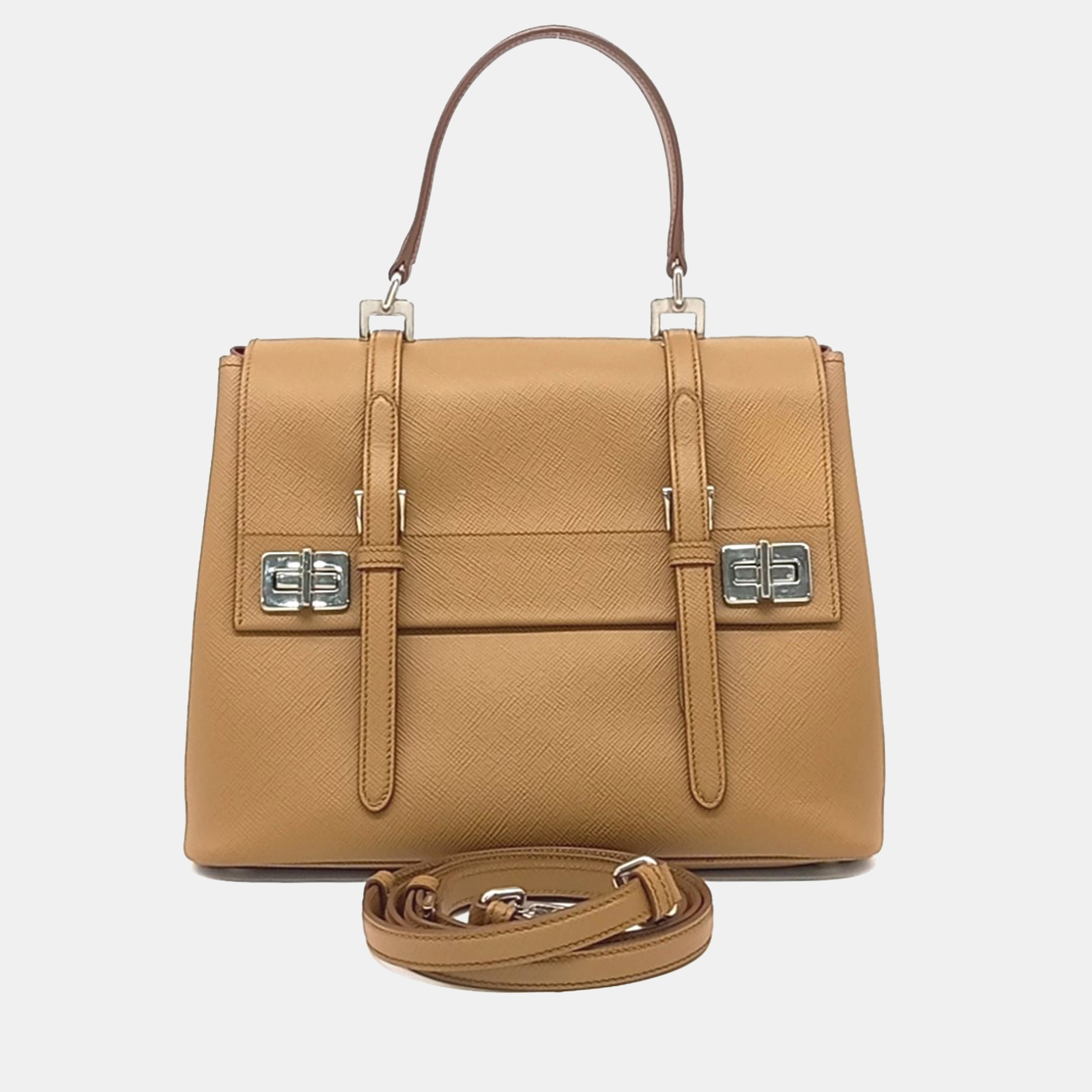 

Prada Brown Leather Saffiano Quilted Bag