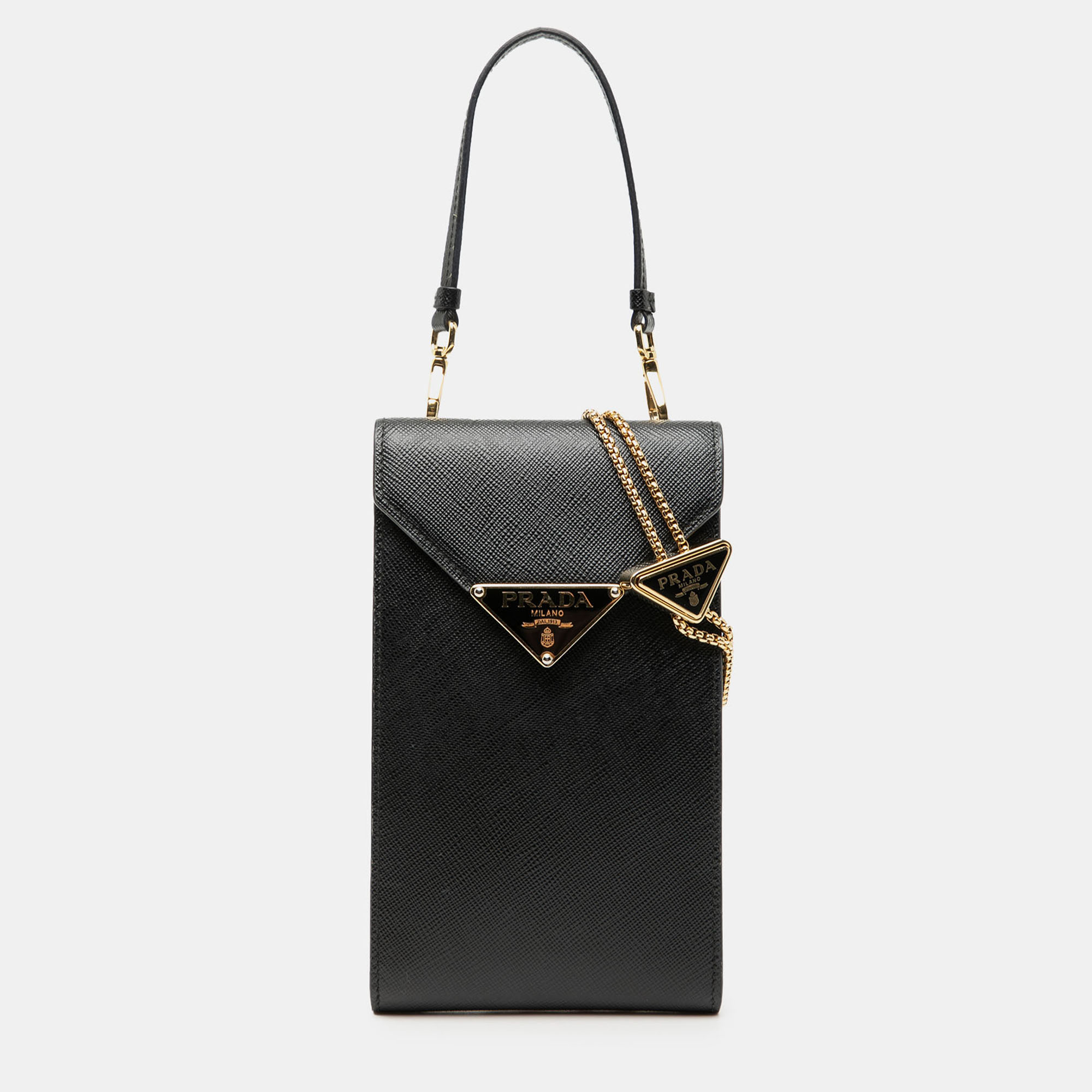 

Prada Black Mini Saffiano Lux Top Handle Bag