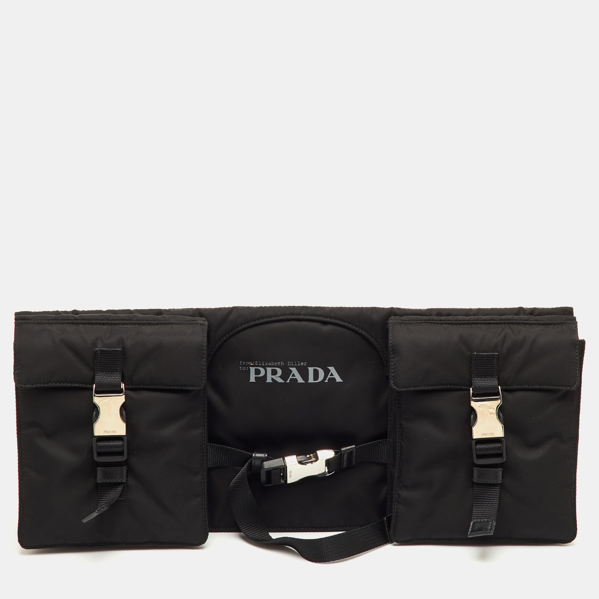 

Prada Re-Nylon Black Nylon Elizabeth Diller Multifunctional Clutch
