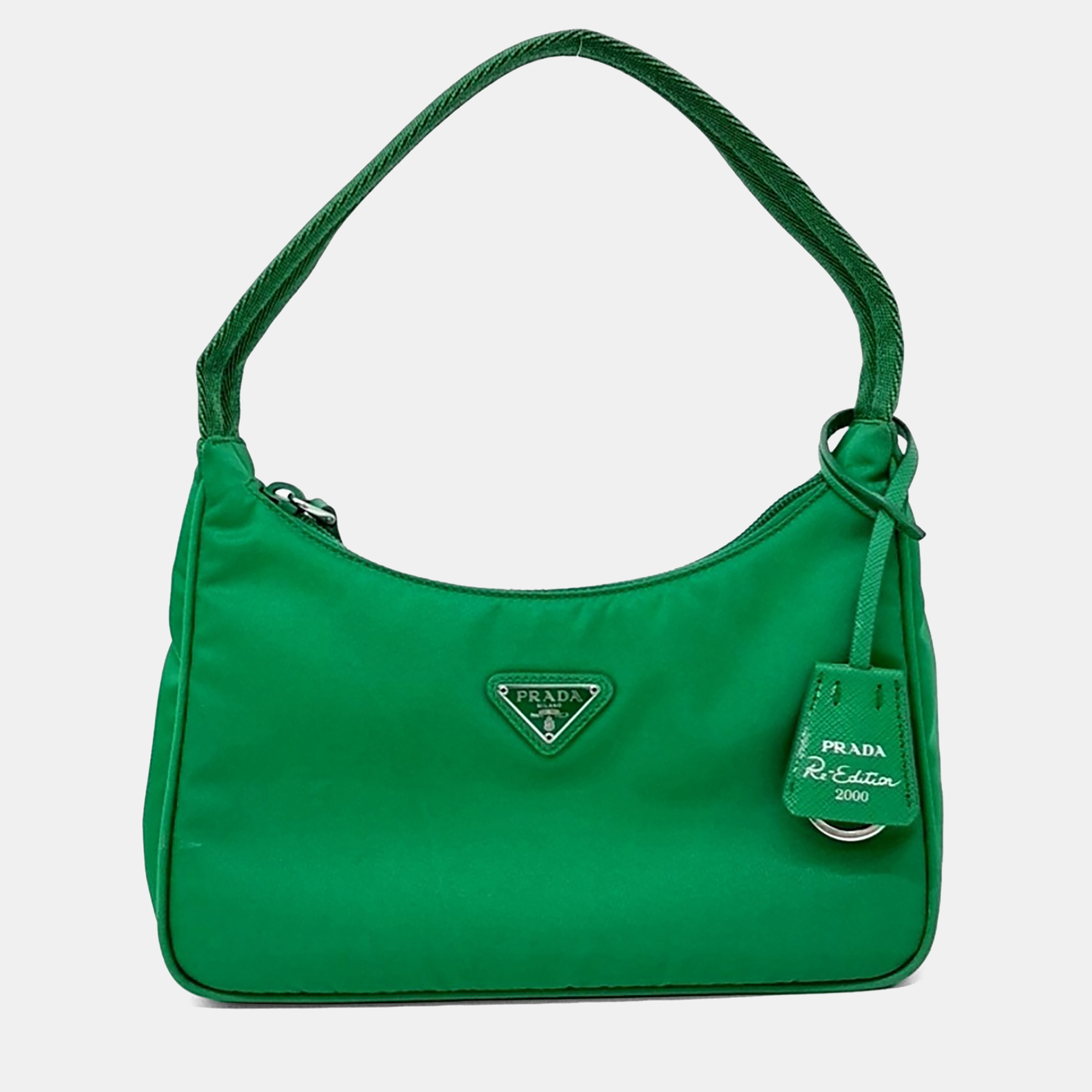 

Prada Green Nylon Tessuto Hobo Bag