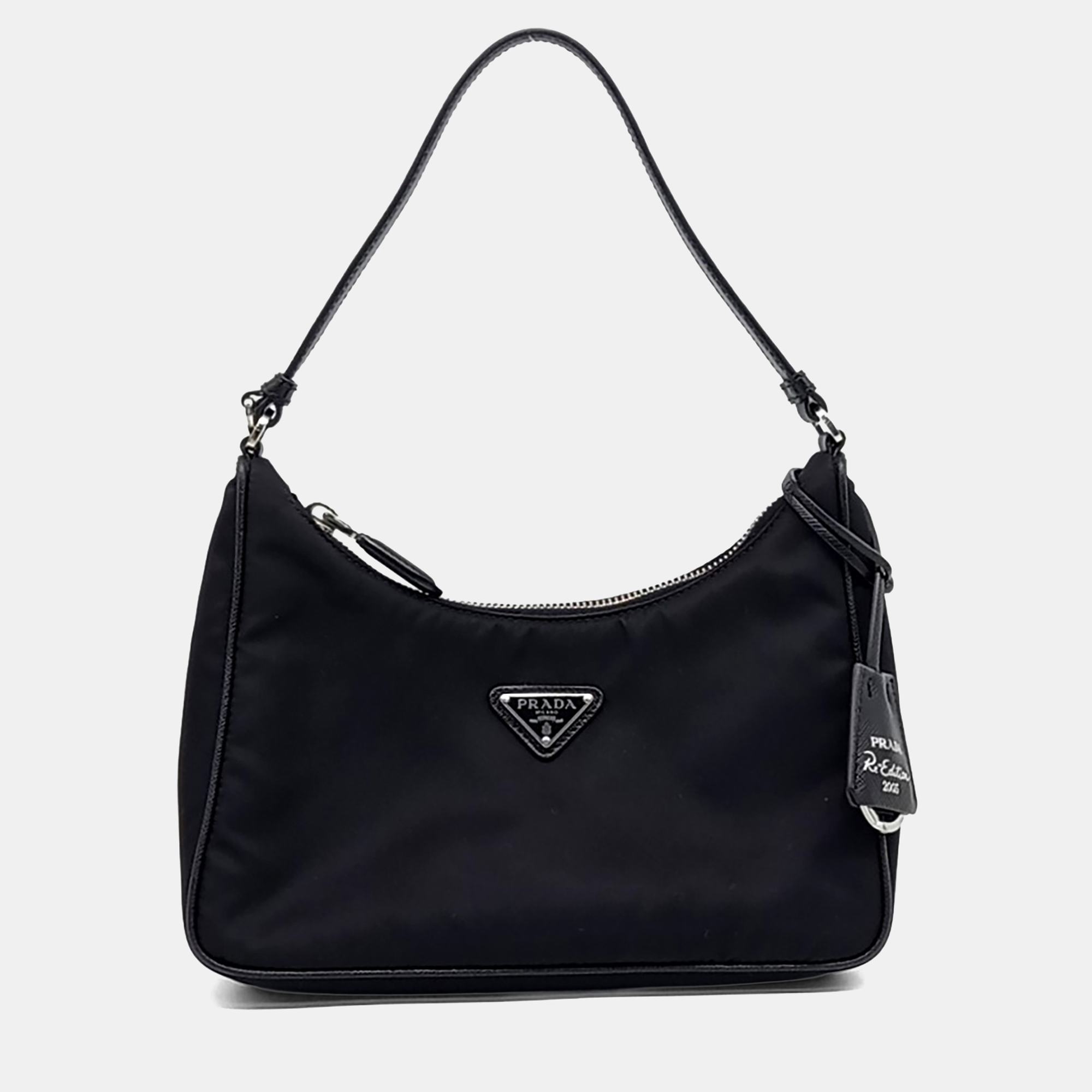 

Prada Black Re-Nylon Hobo Bag