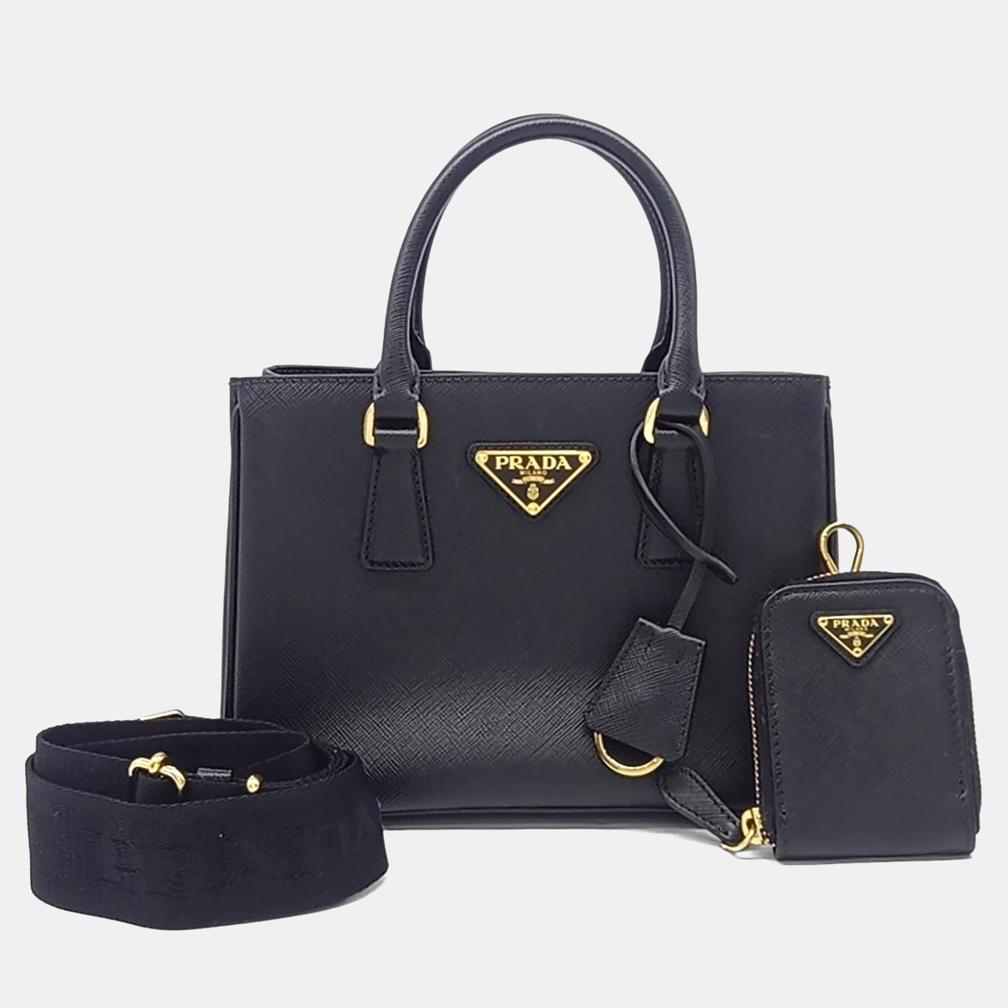 

Prada Black Galleria Saffiano Luxe Tote and Crossbody Bag