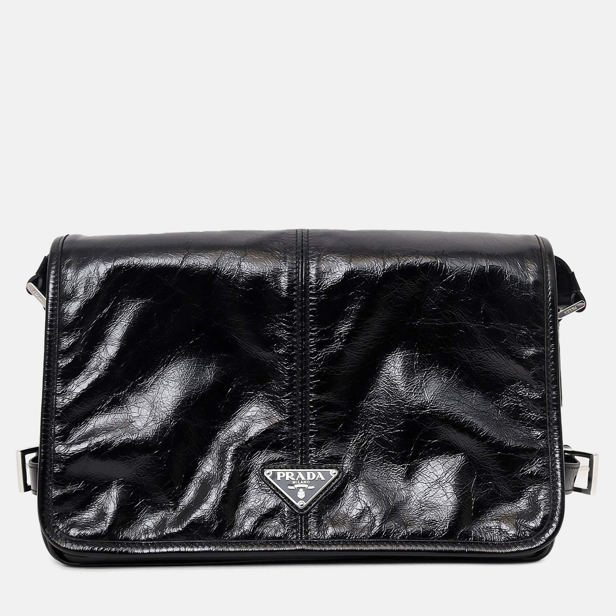 

Prada Black Small Nappa Leather Duffle Bag