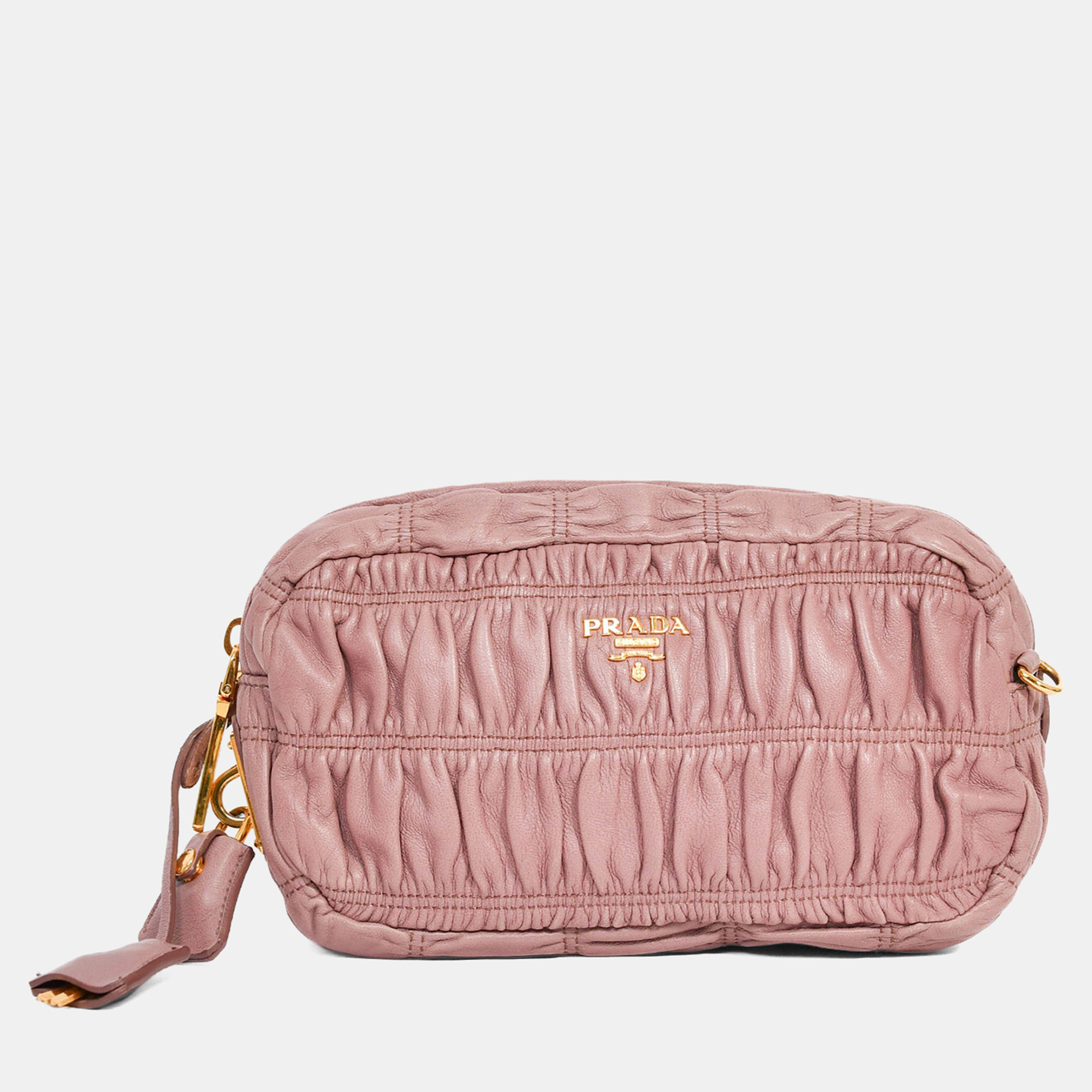 

Prada Mauve Nappa Gaufre Leather Crossbody Bag, Pink