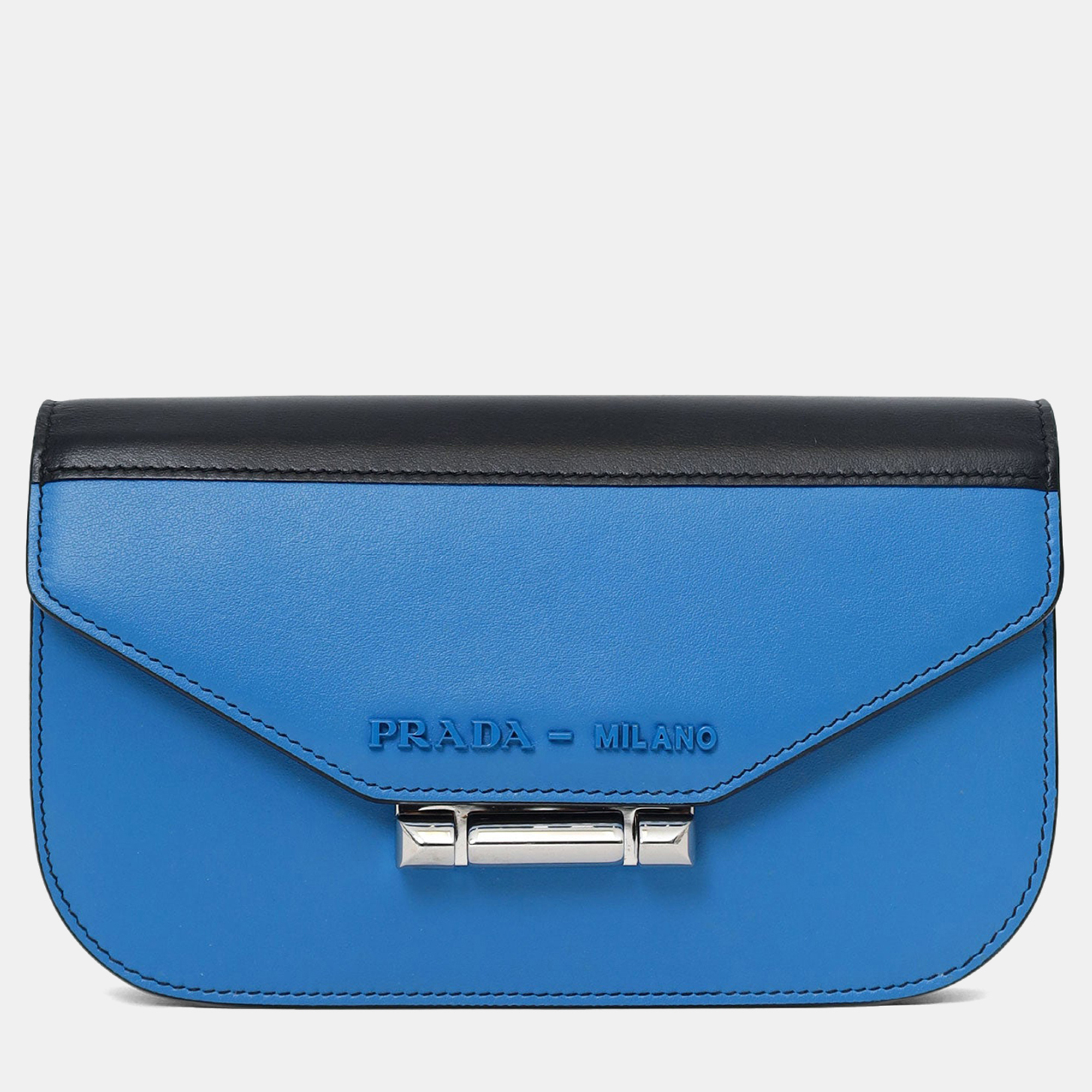 

Prada Blue/Black Leather 'Sybille' Crossbody Bag