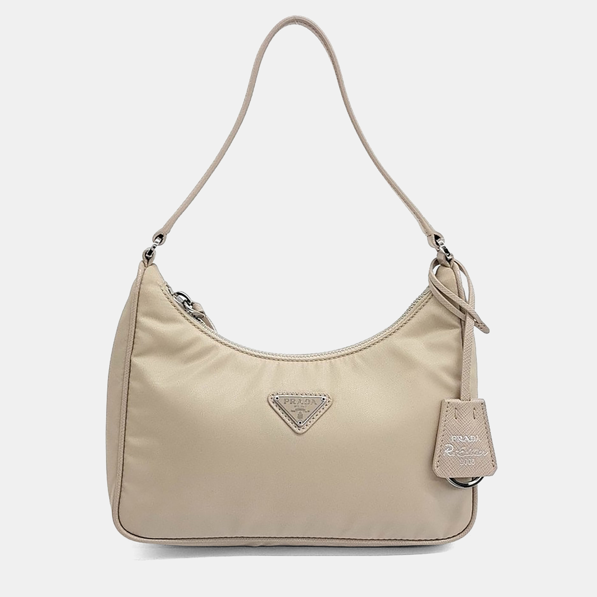 

Prada Beige Nylon Re-Nylon Hobo Bag