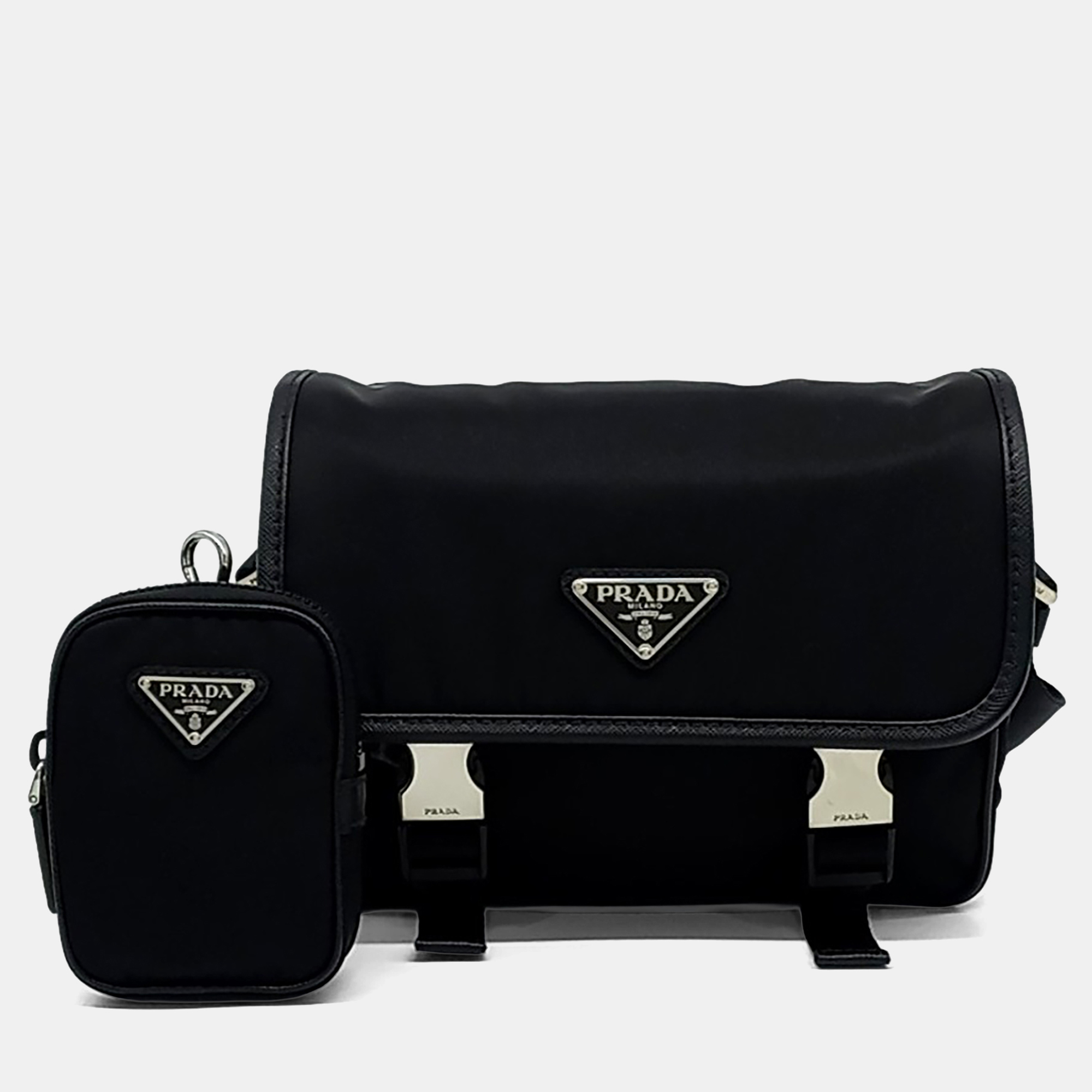 

Prada Black Nylon Re-Nylon Tessuto Messenger Bag
