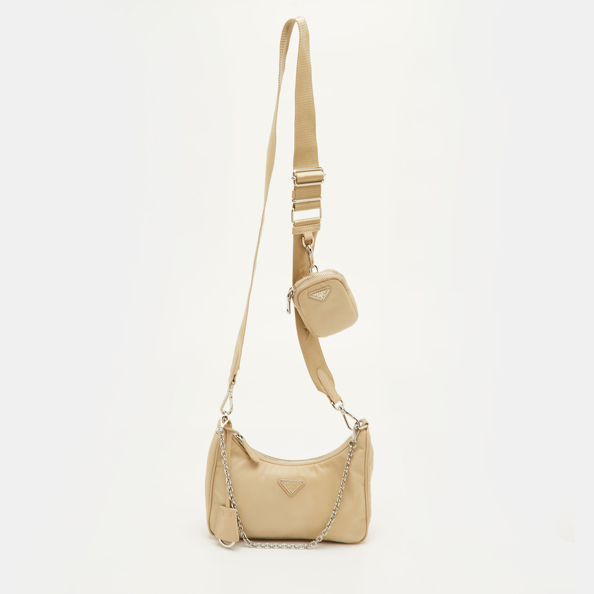 

Prada Re-Edition 2005 Desert Beige Tessuto Nylon Shoulder Bag