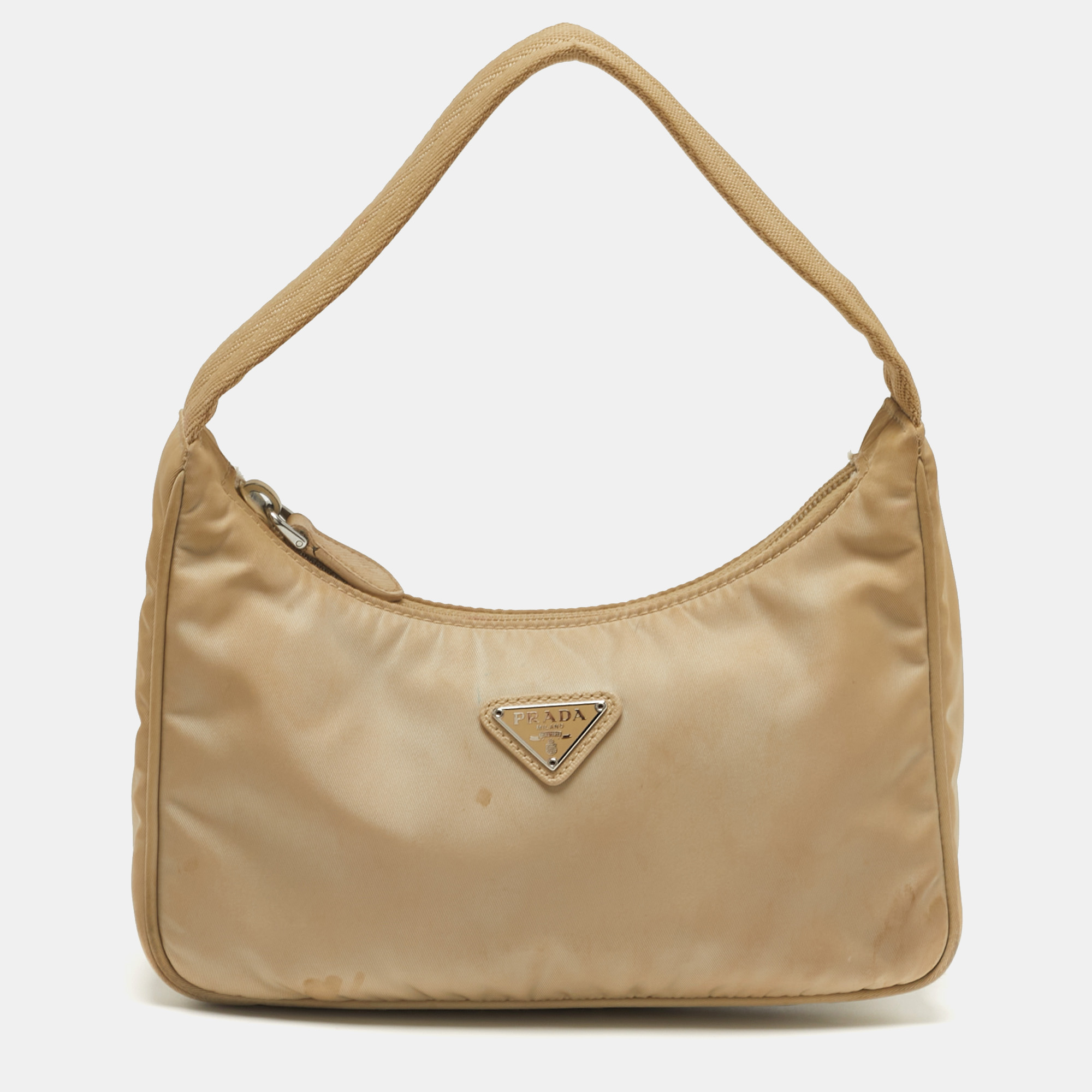

Prada Re-Edition 2000 Cream Nylon Shoulder Bag