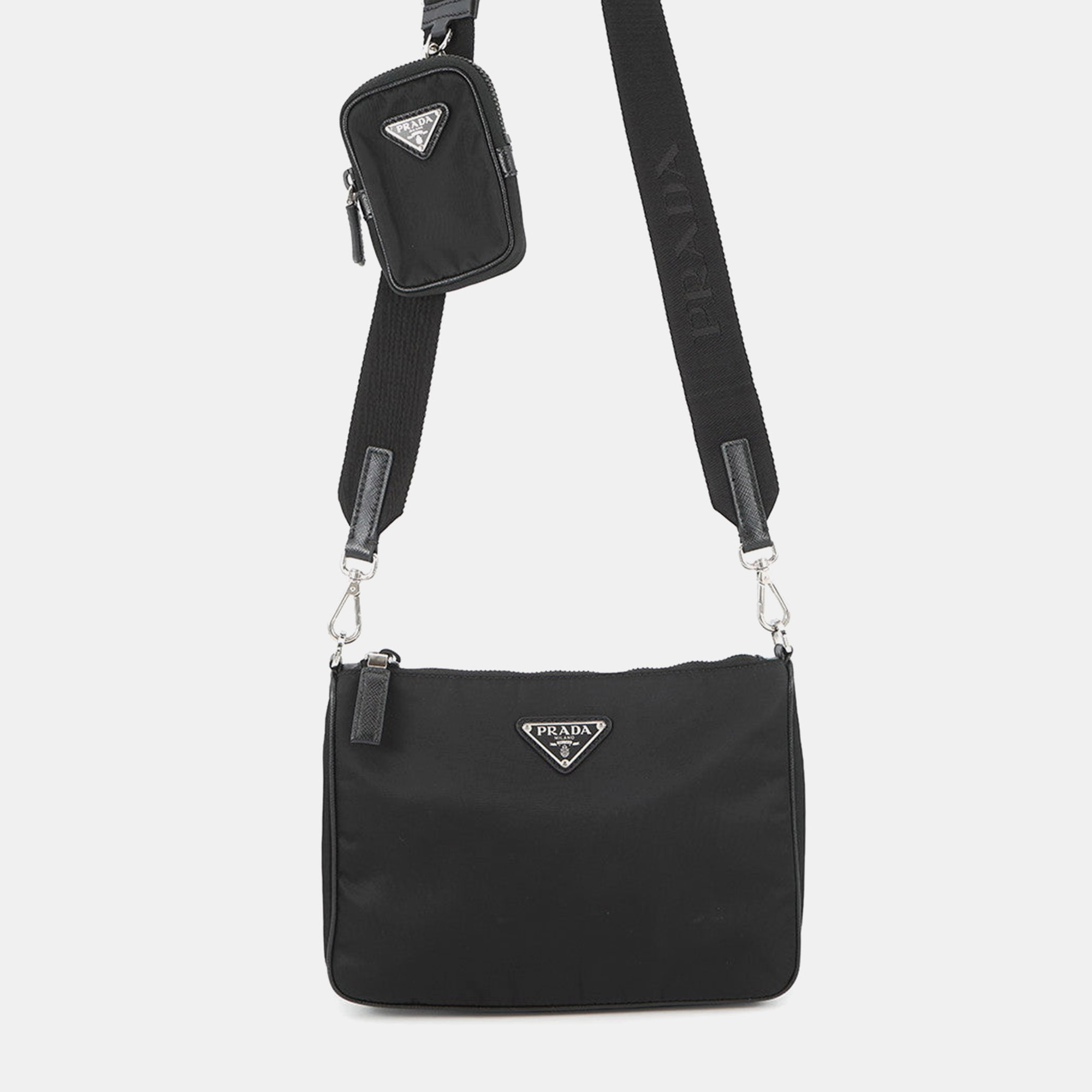 

Prada Re-Nylon Shoulder Bag Black Nylon Leather