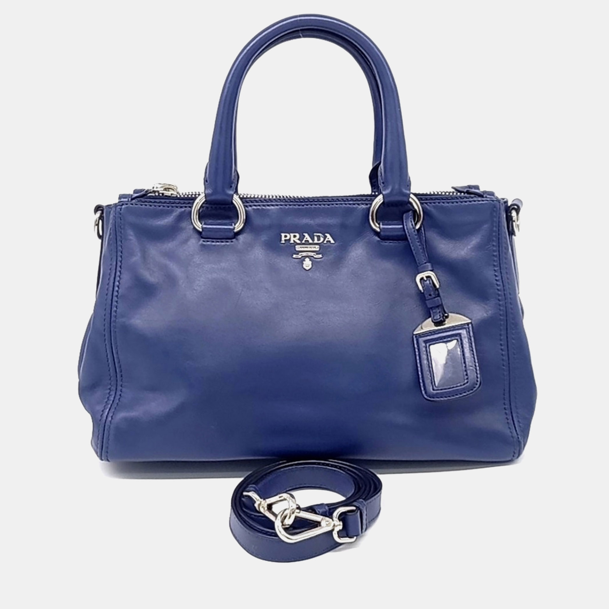 

Prada Blue Leather tote and shoulder bag