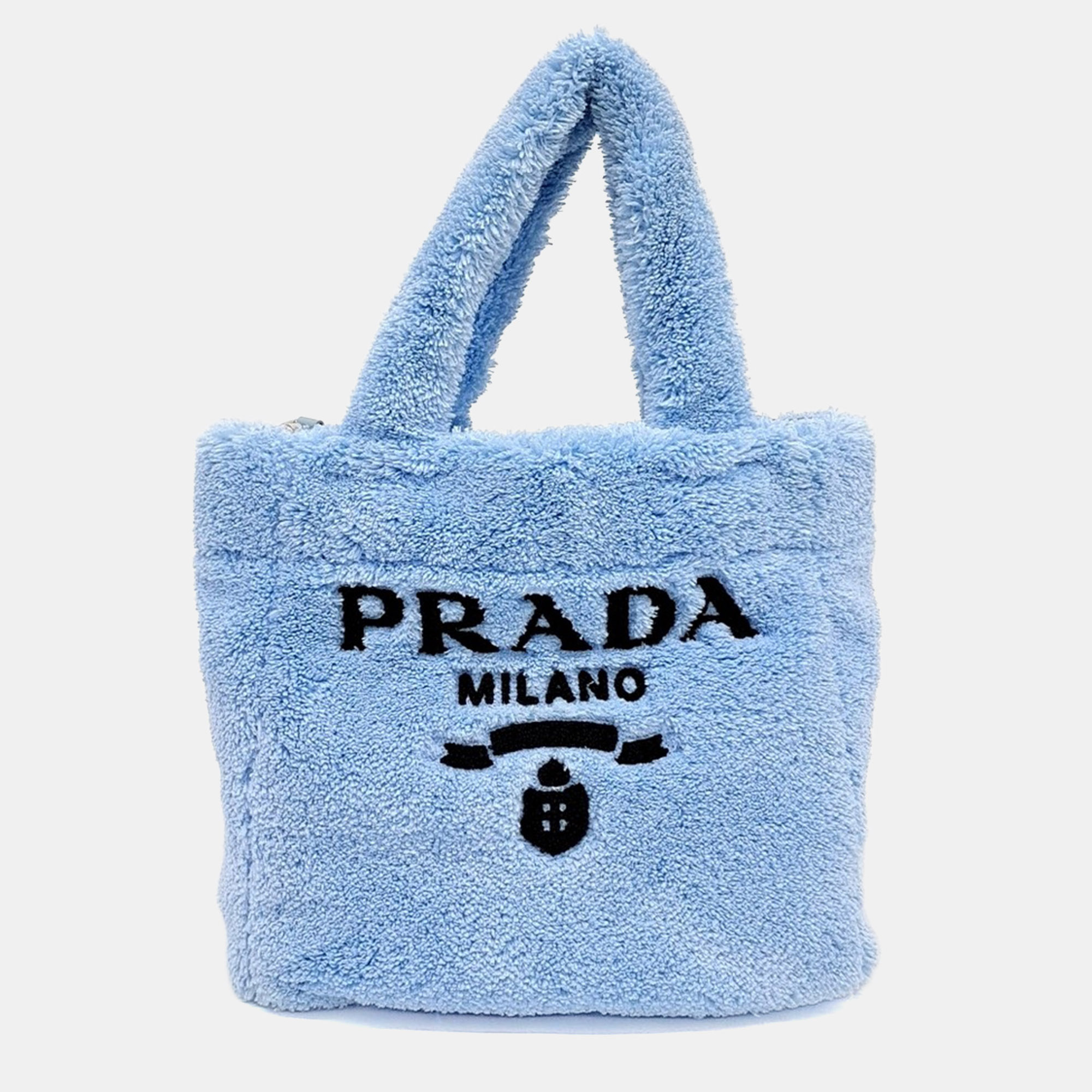 

Prada Blue Terry Tote and Shoulder Bag
