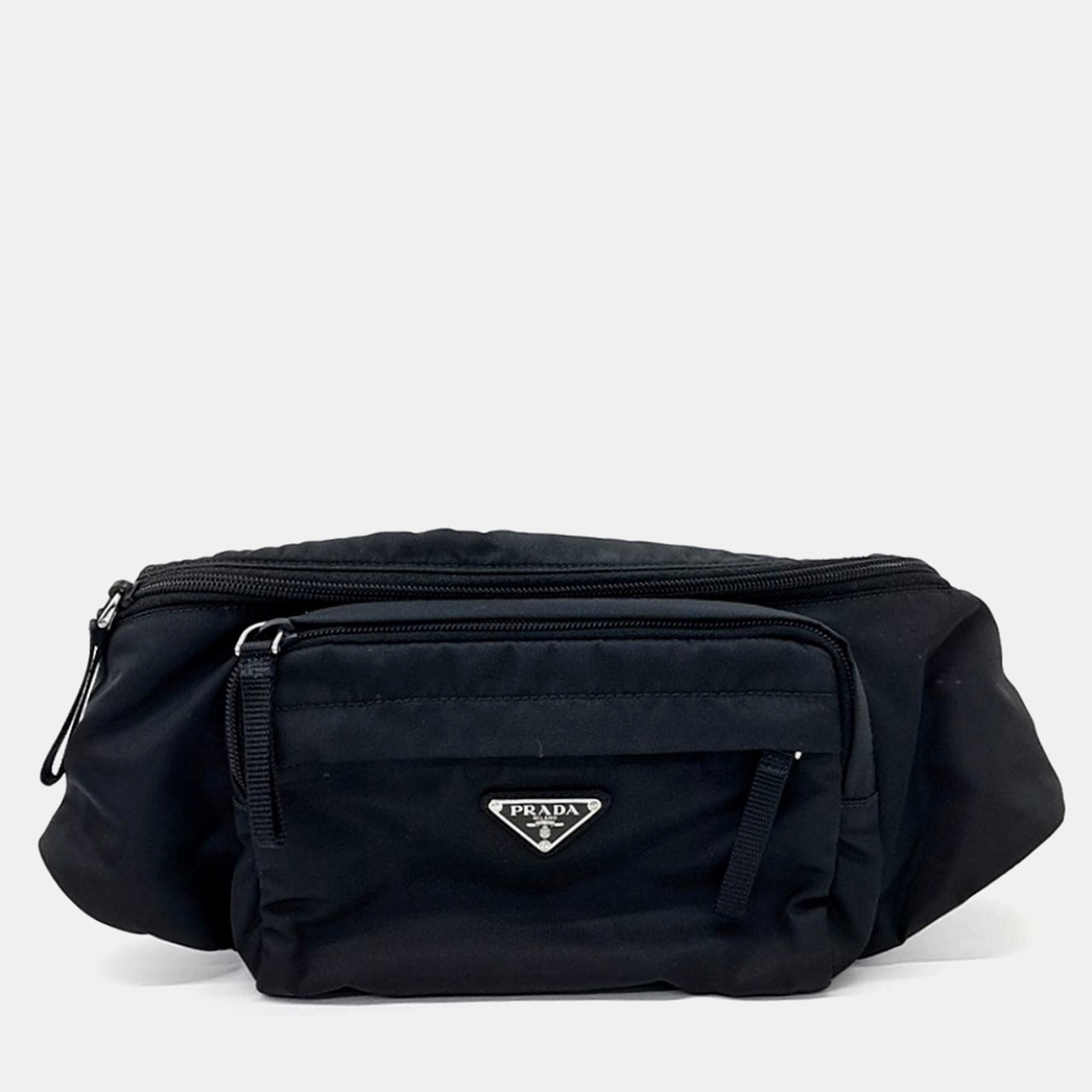 

Prada Black Fabric belt bag