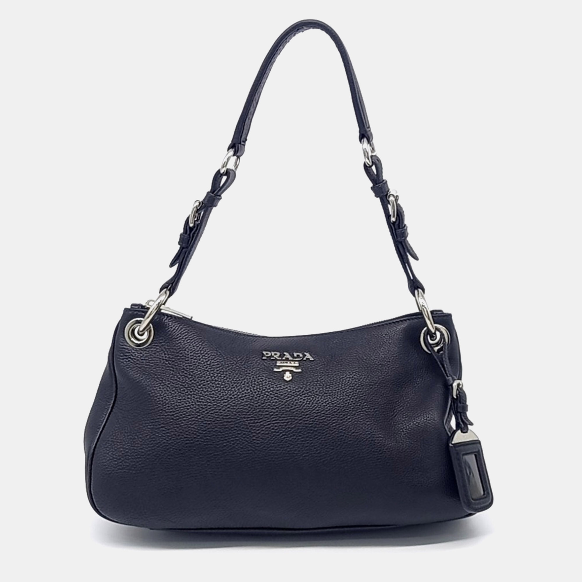 

Prada Black Leather Vitello Phoenix Shoulder Bag (1BC020)