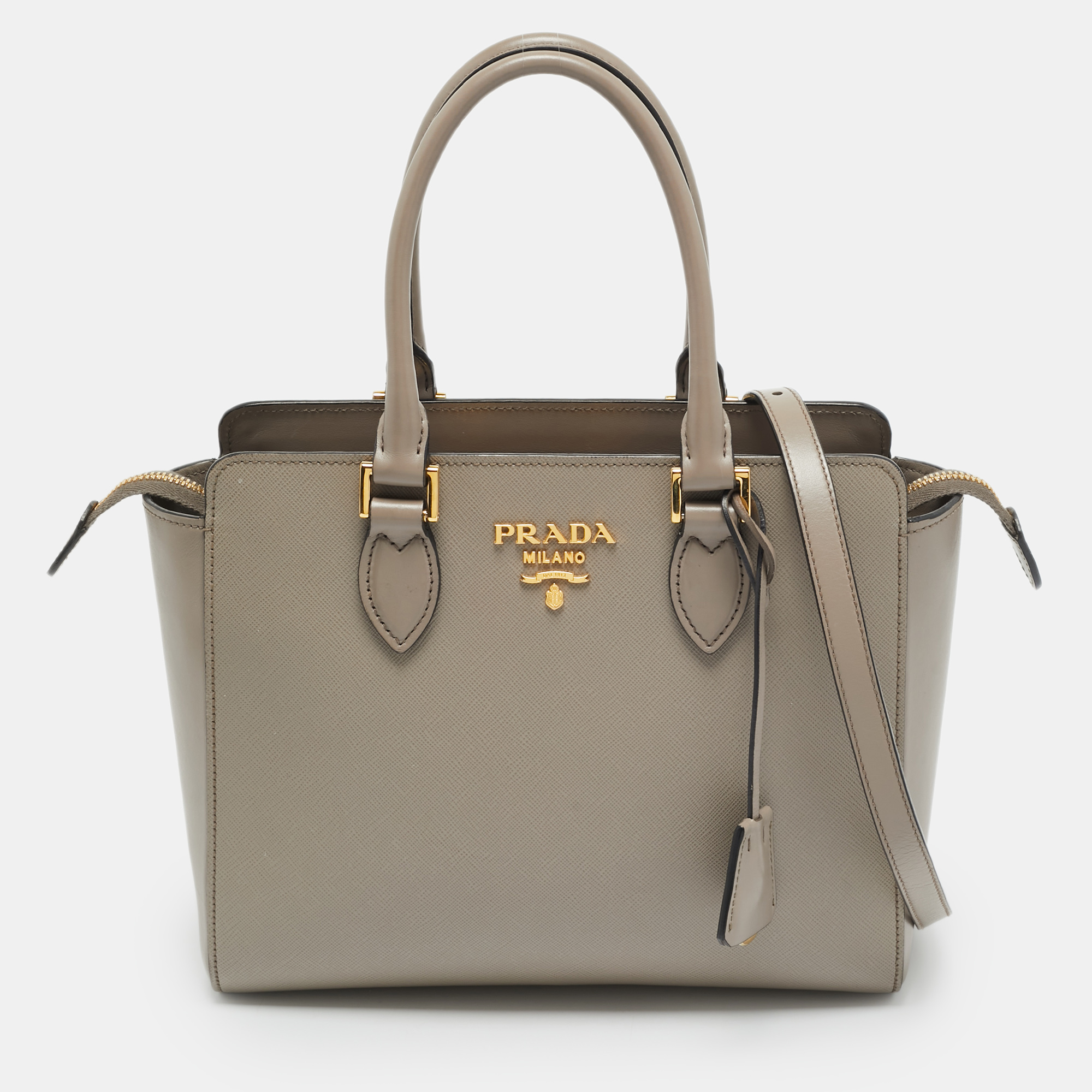

Prada Beige Saffiano Soft Leather Tote