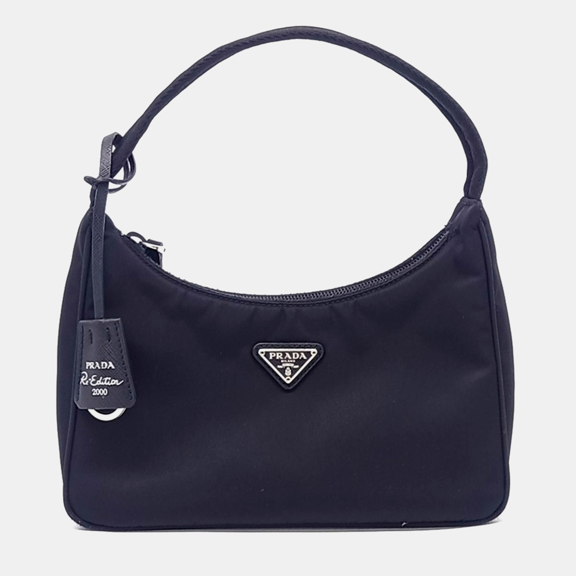 

Prada Black Nylon Tessuto Hobo Bag (1NE515)