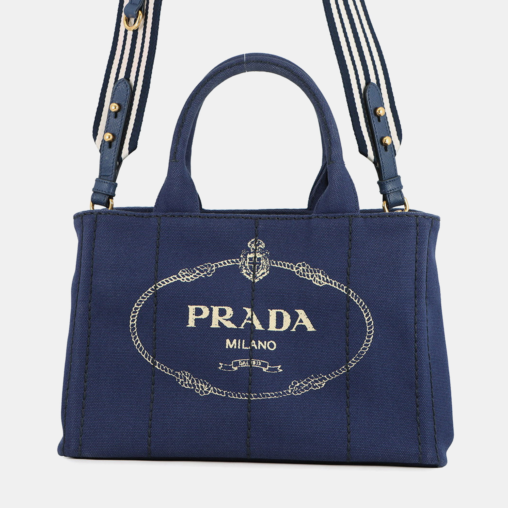 

Prada Canapa Blue Canvas