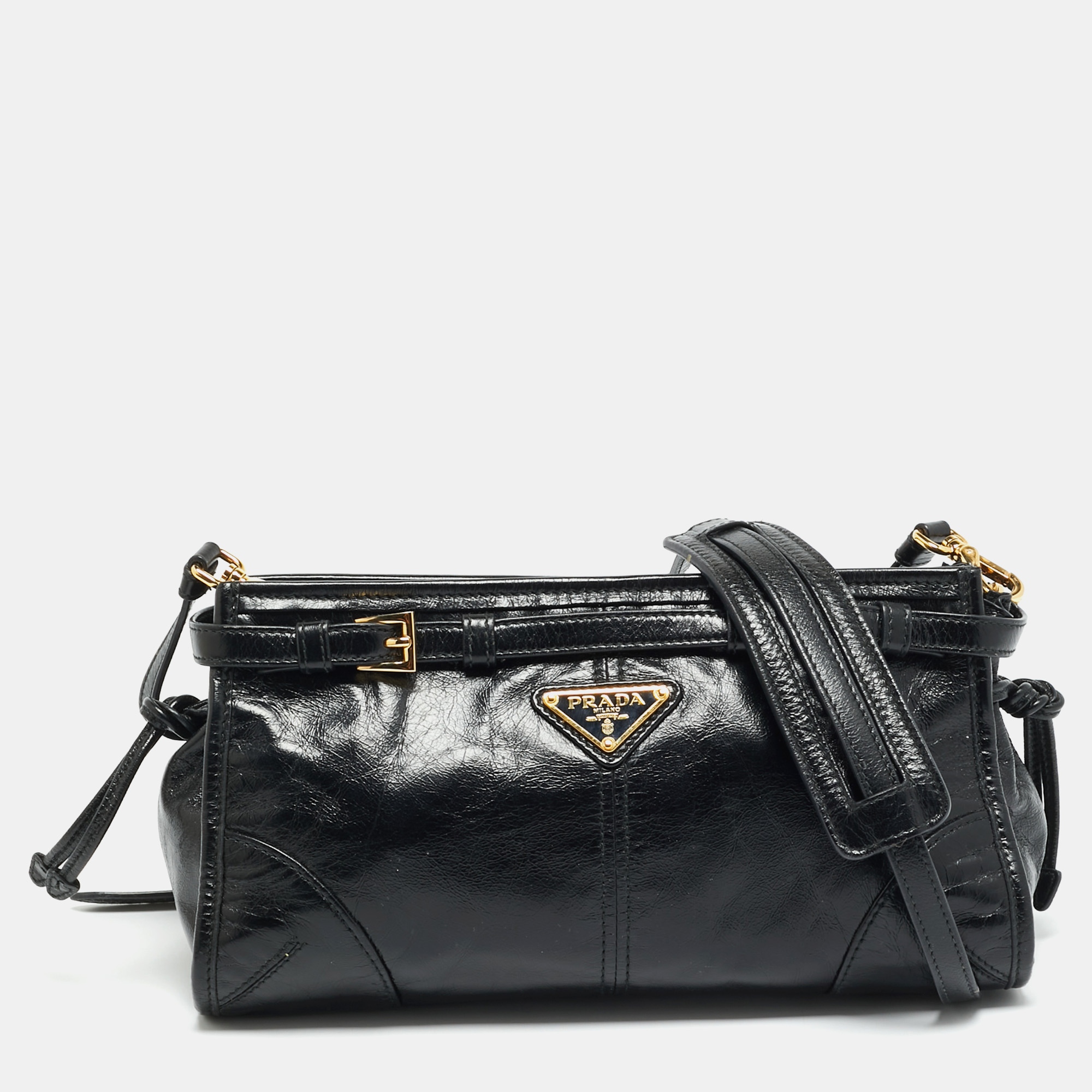 

Prada Bonnie Black Leather Crossbody Bag