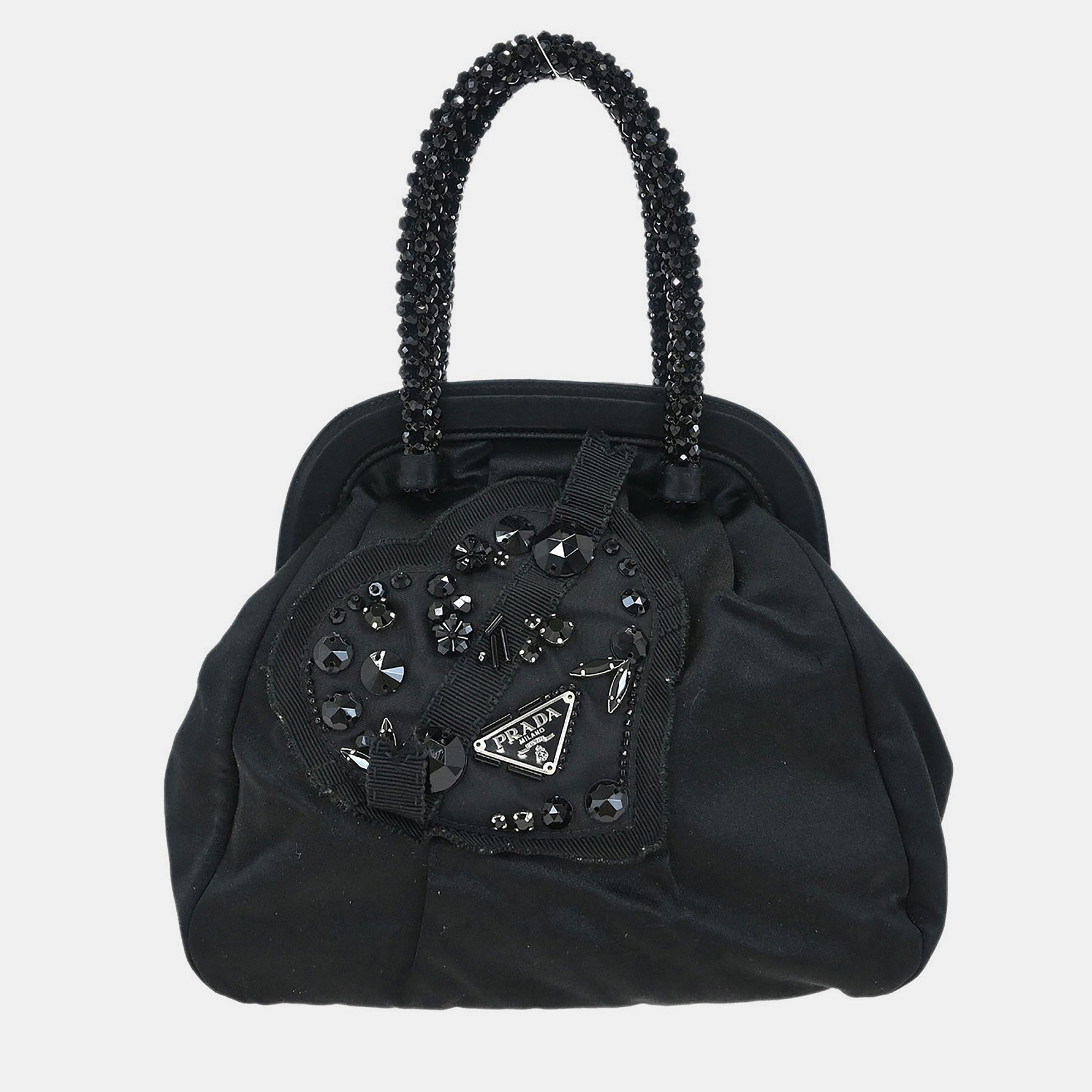 

Prada Black Satin Handbag