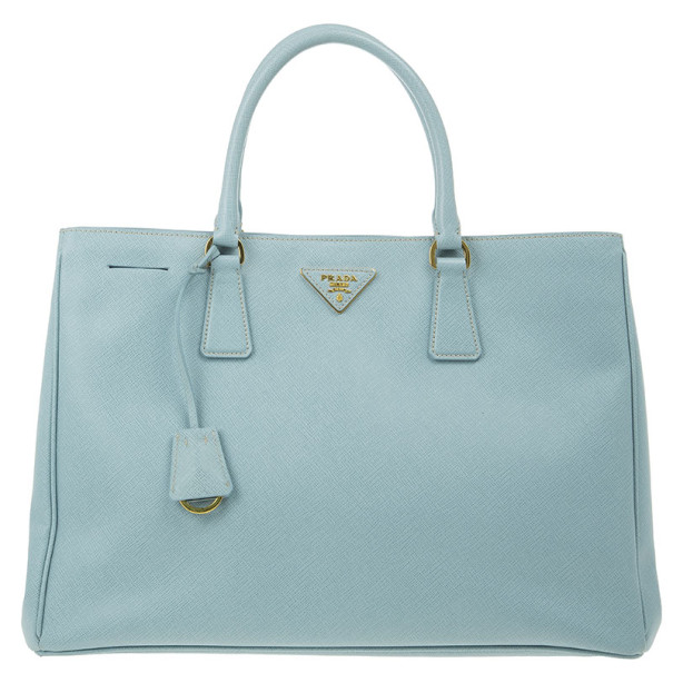 مملوكة مسبقًا Prada Blue Lago Saffiano Lux Large Tote