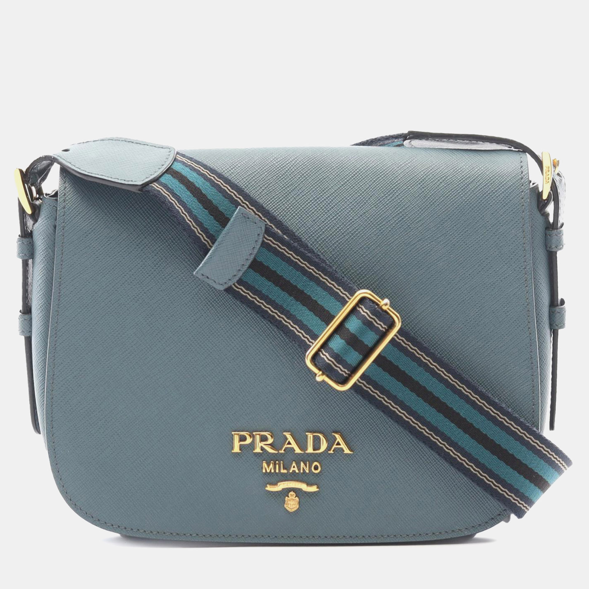 

Prada Green Saffiano Crossbody Bag