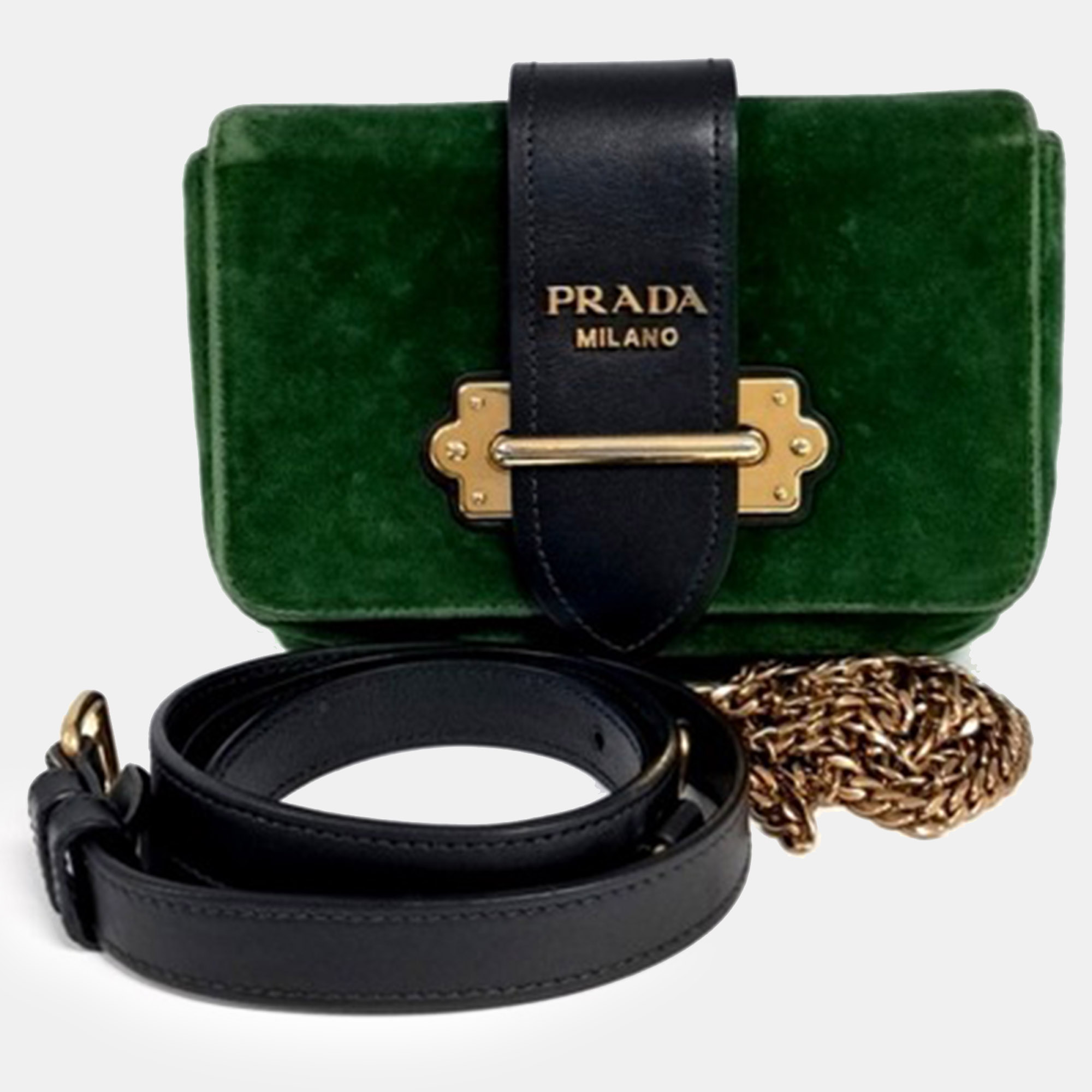 

Prada Multicolor Velvet Cahiers crossbody and belt bag