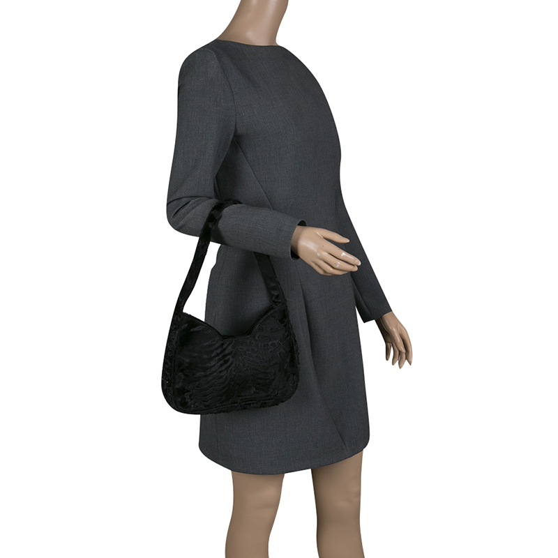 

Prada Black Fur Shoulder Bag