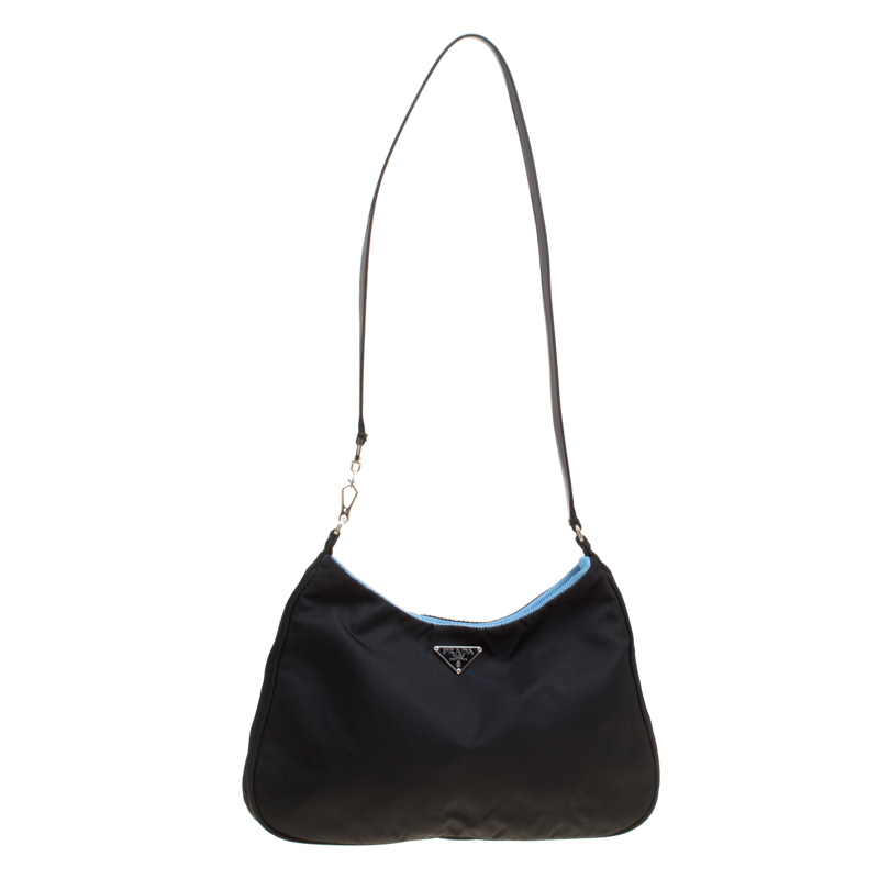 Prada Black Nylon and Patent Leather Shoulder Bag Prada | TLC