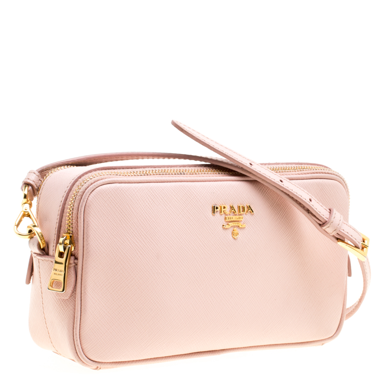 Prada Blush Pink Saffiano Lux Leather Camera Crossbody Bag Prada | TLC