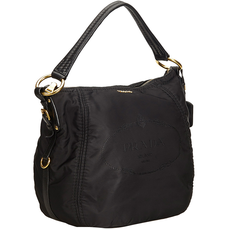 

Prada Black Tessuto Nylon Hobo