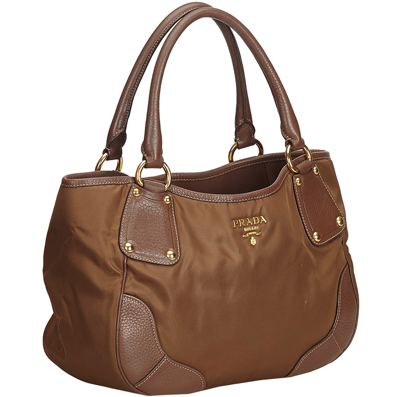 

Prada Brown Fabric Nylon Tote Bag