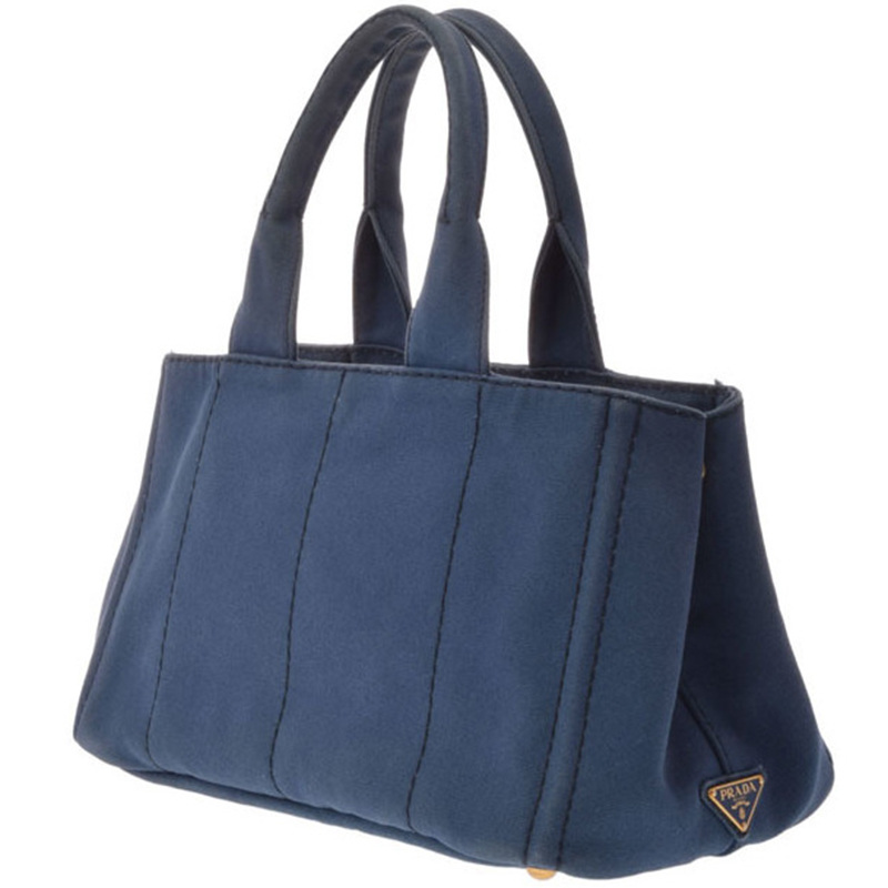 

Prada Blue Canvas Tote