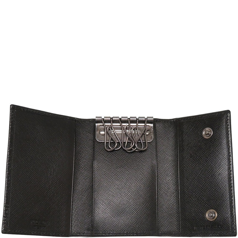 prada saffiano key holder