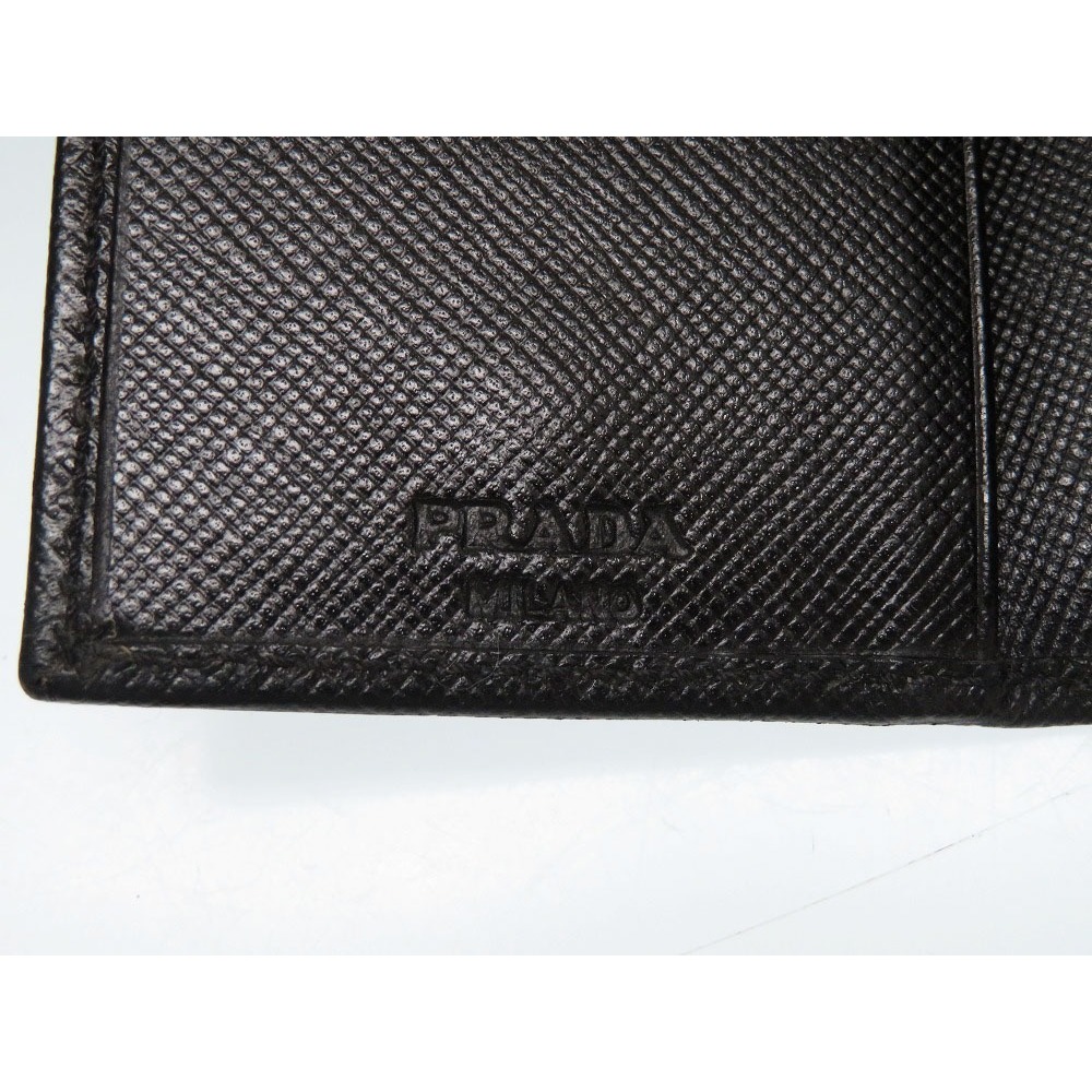 Prada 6 Key Holder Saffiano Leather Black 1864961