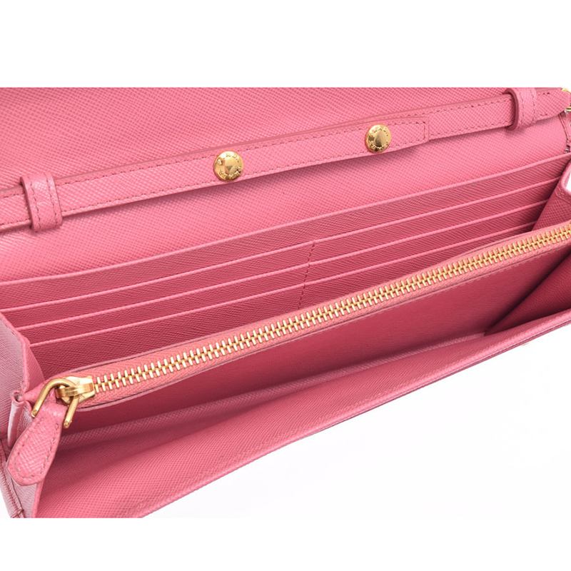 

Prada Pink Saffiano Leather WOC Clutch Bag