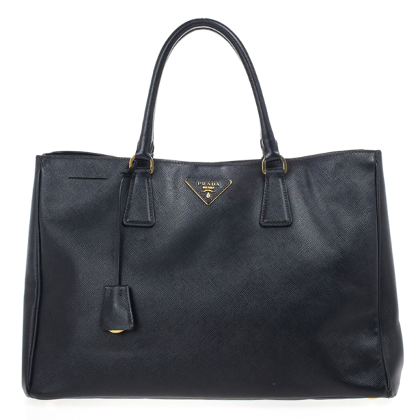 Pre Owned Prada Black Saffiano Lux Tote