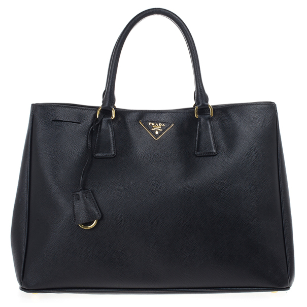 مملوكة مسبقًا Prada Black Saffiano Lux Tote Bag